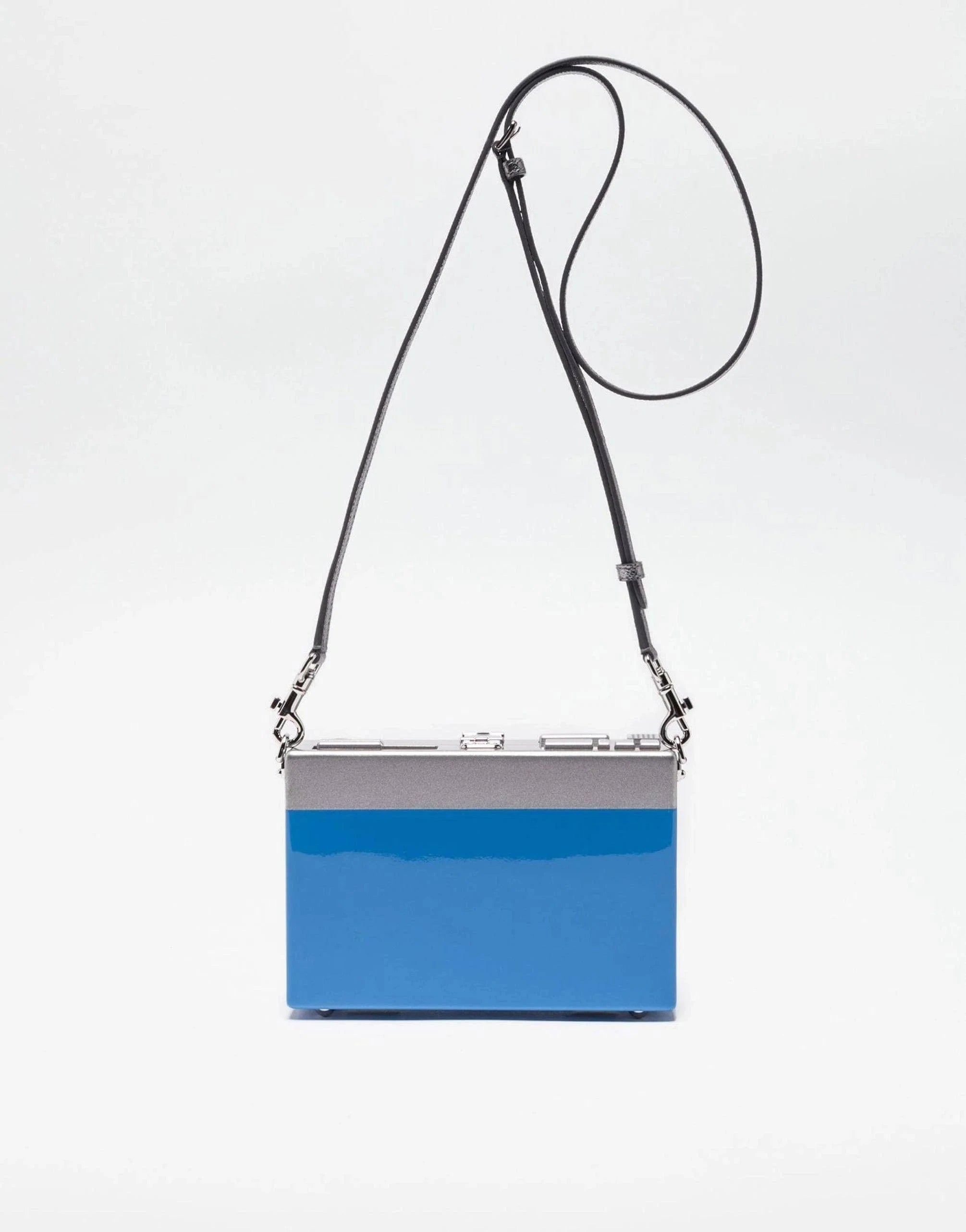 Dolce & Gabbana Box Walkman Wood Leather Clutch Bag