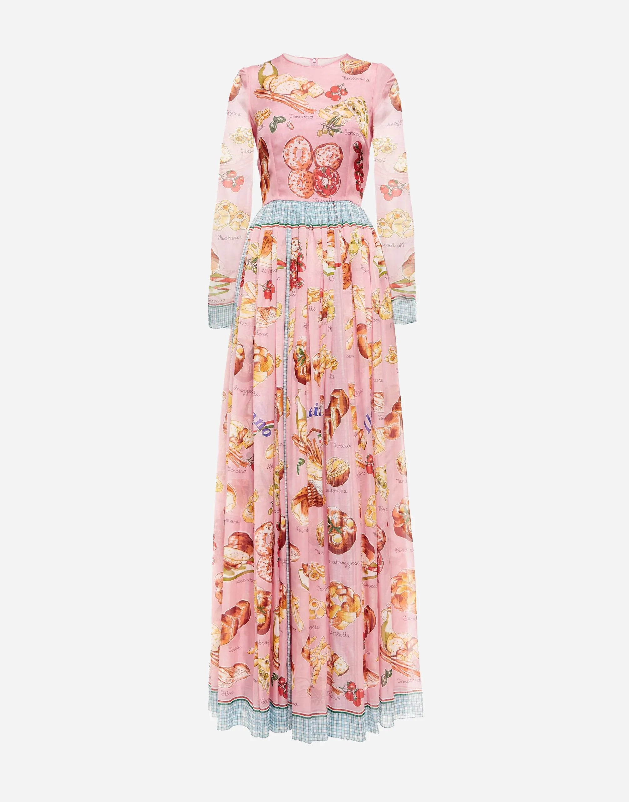 Dolce & Gabbana Dolce & Gabbana Bread Print Maxi Dress
