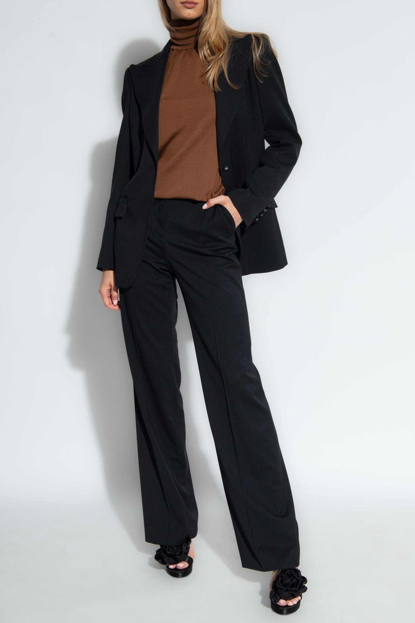 Dolce & Gabbana Brown Cashmere Turtleneck Sweater