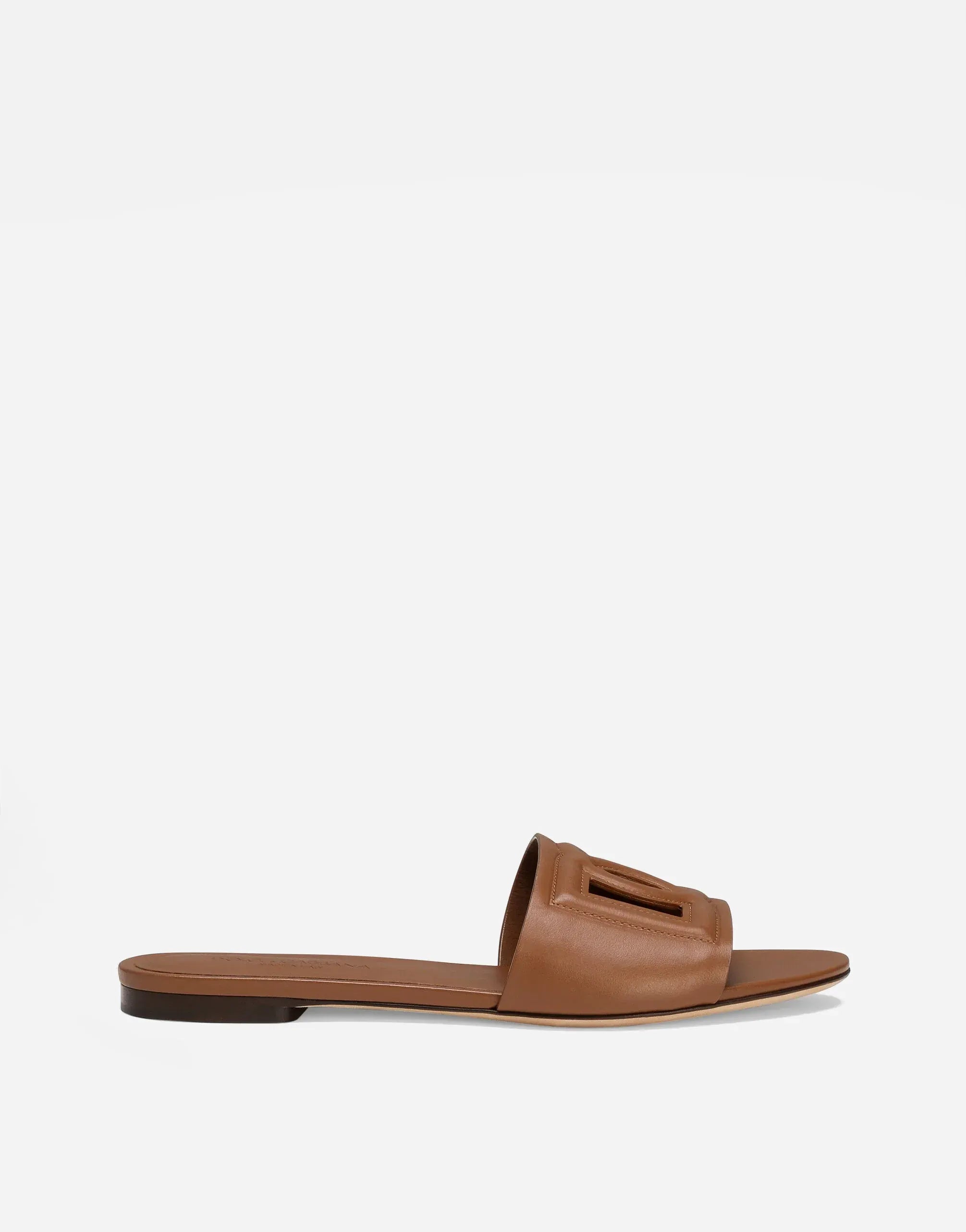 Dolce & Gabbana bruine DG-logo slippers