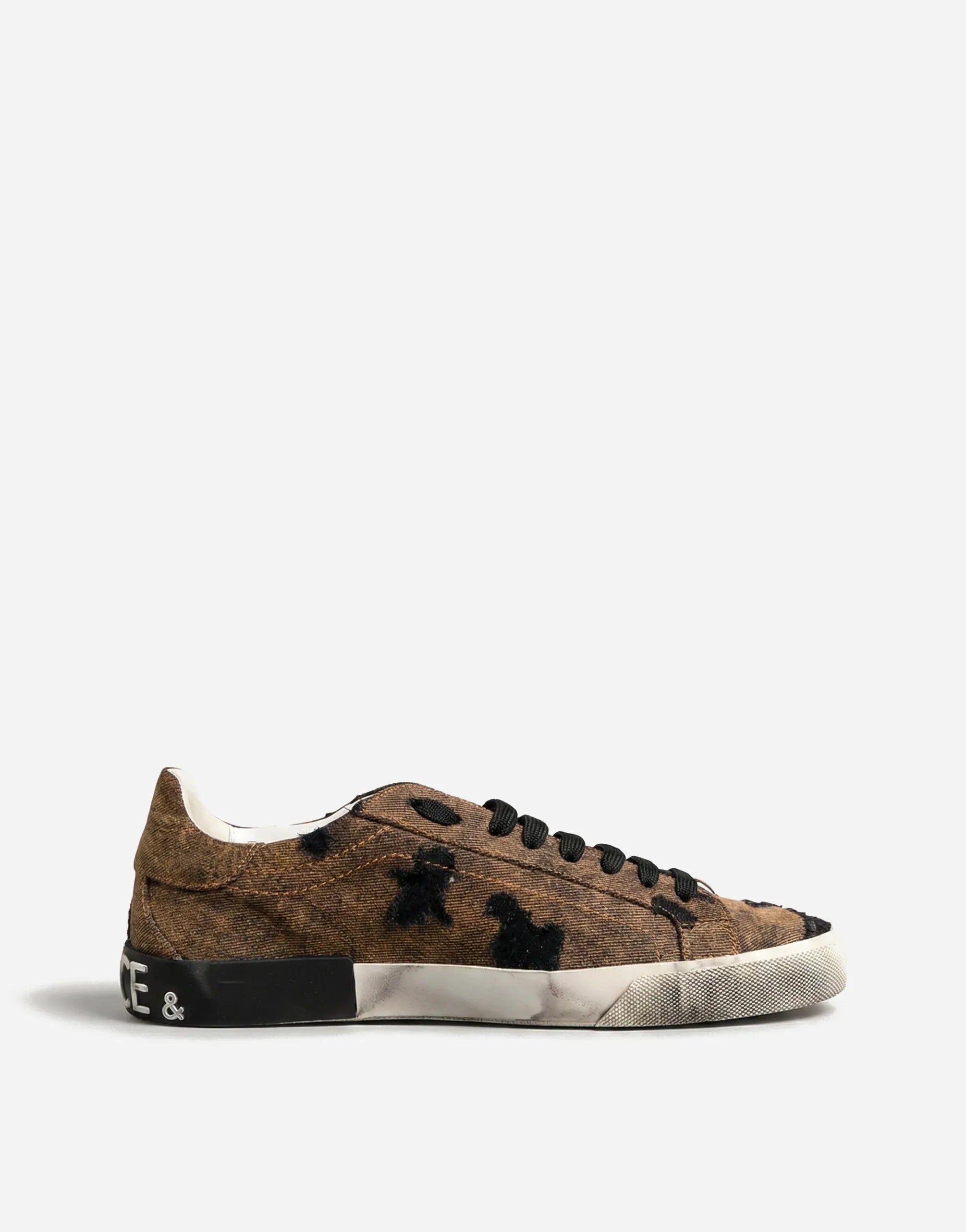 Dolce & Gabbana Brown Star-Print Low-Top Sneaker