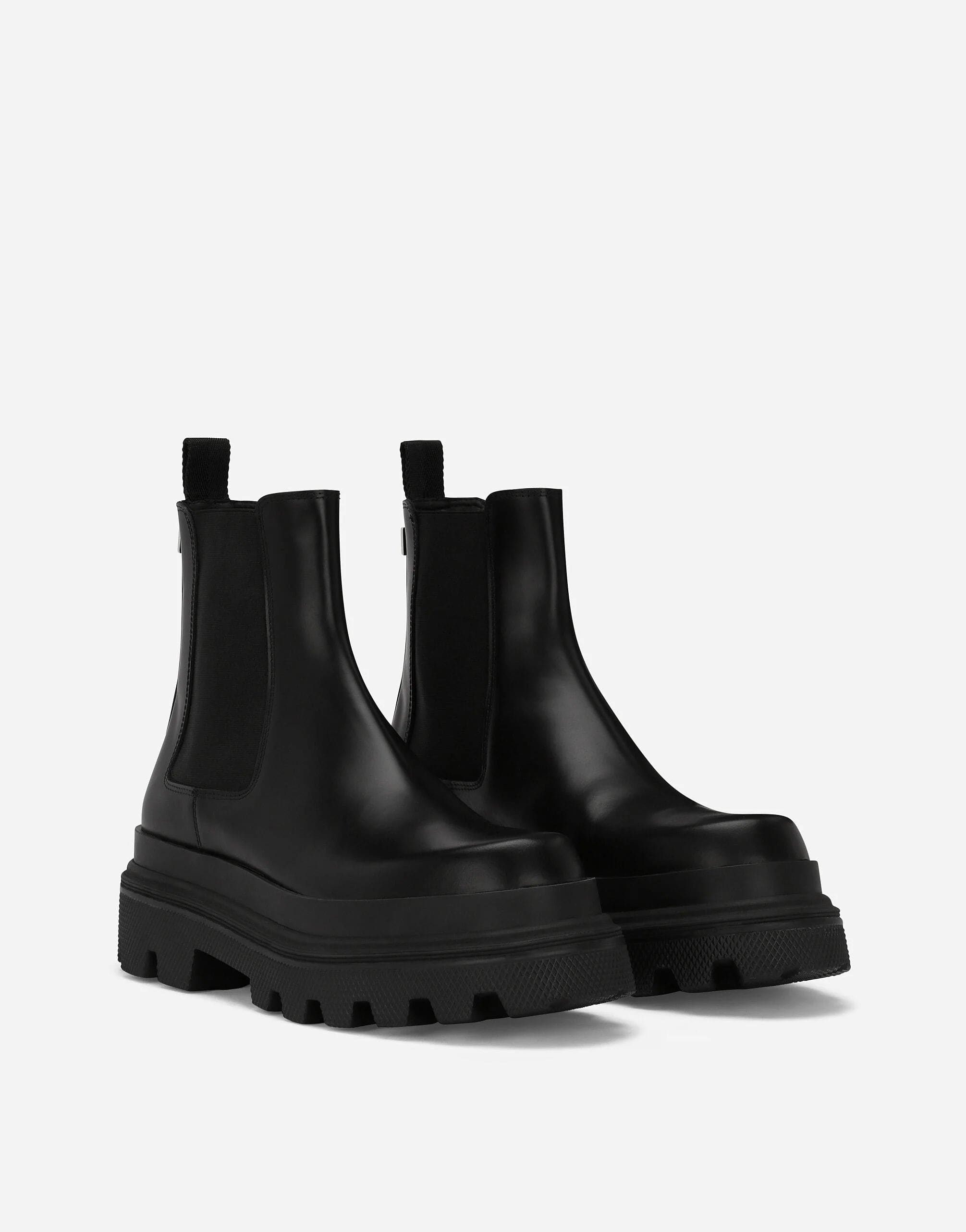 Dolce & Gabbana Brushed Leather Chelsea Boots