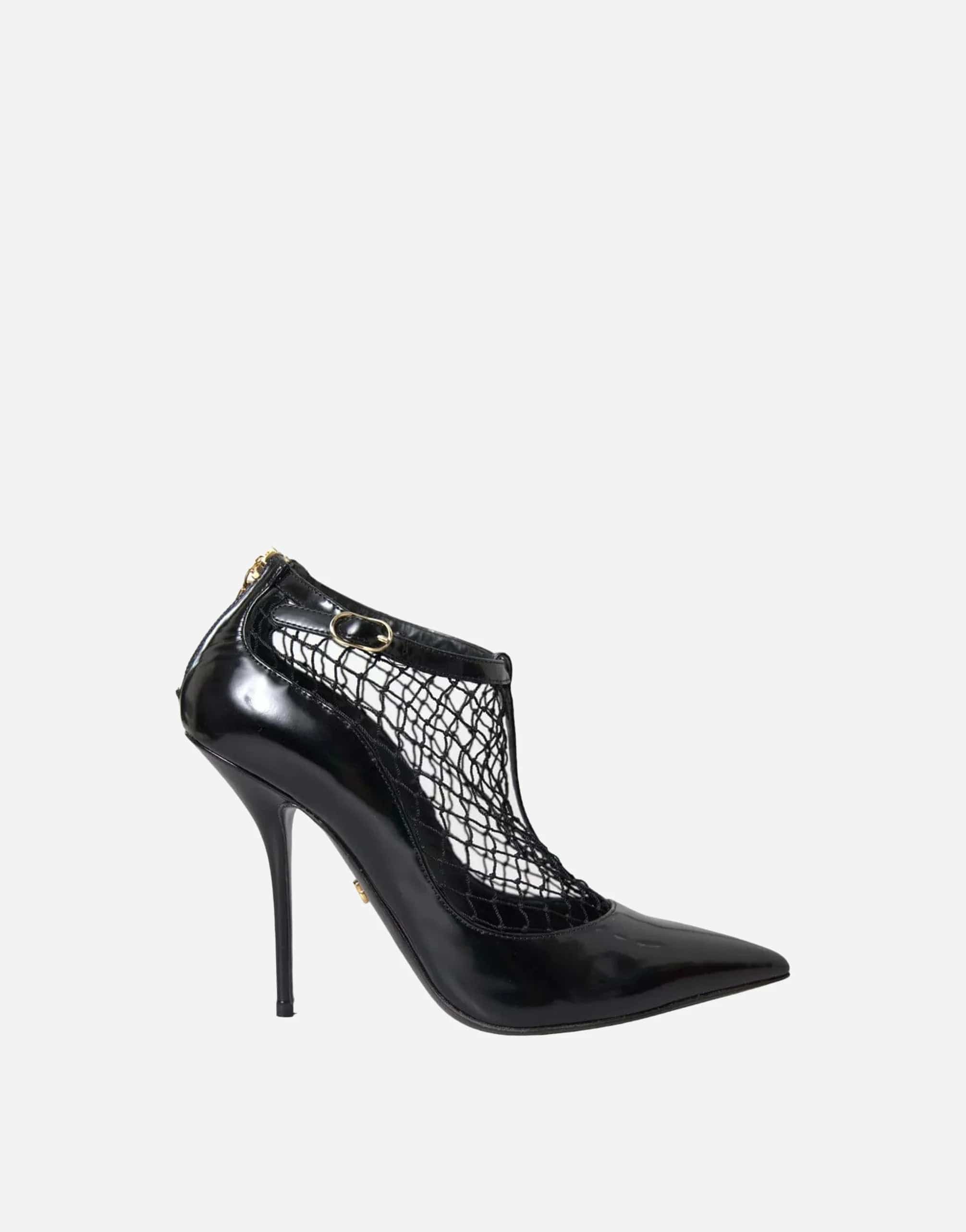 Dolce & Gabbana Buckle Strap Mesh Pumps