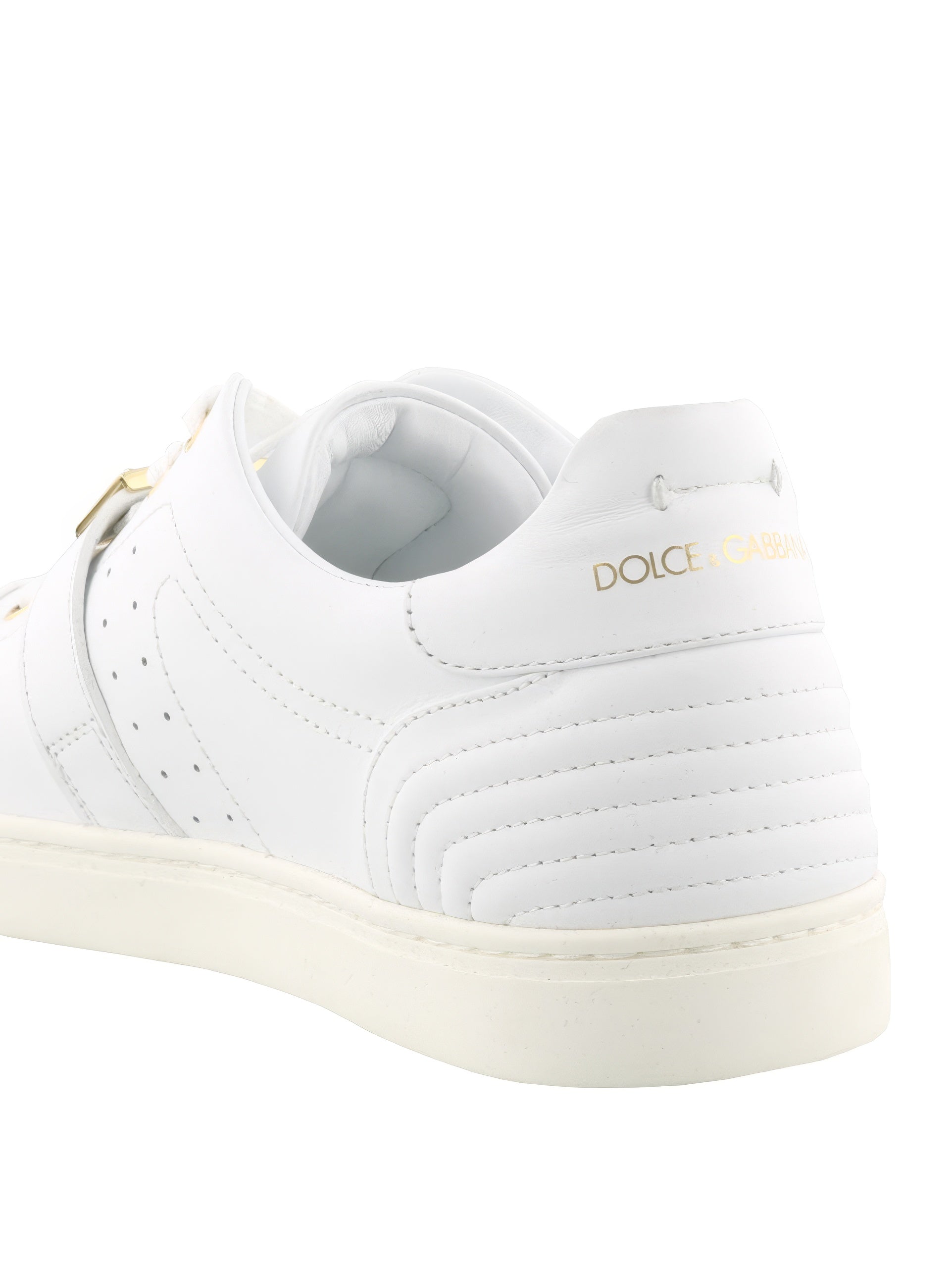 Dolce & Gabbana Buckled Leather Sneakers