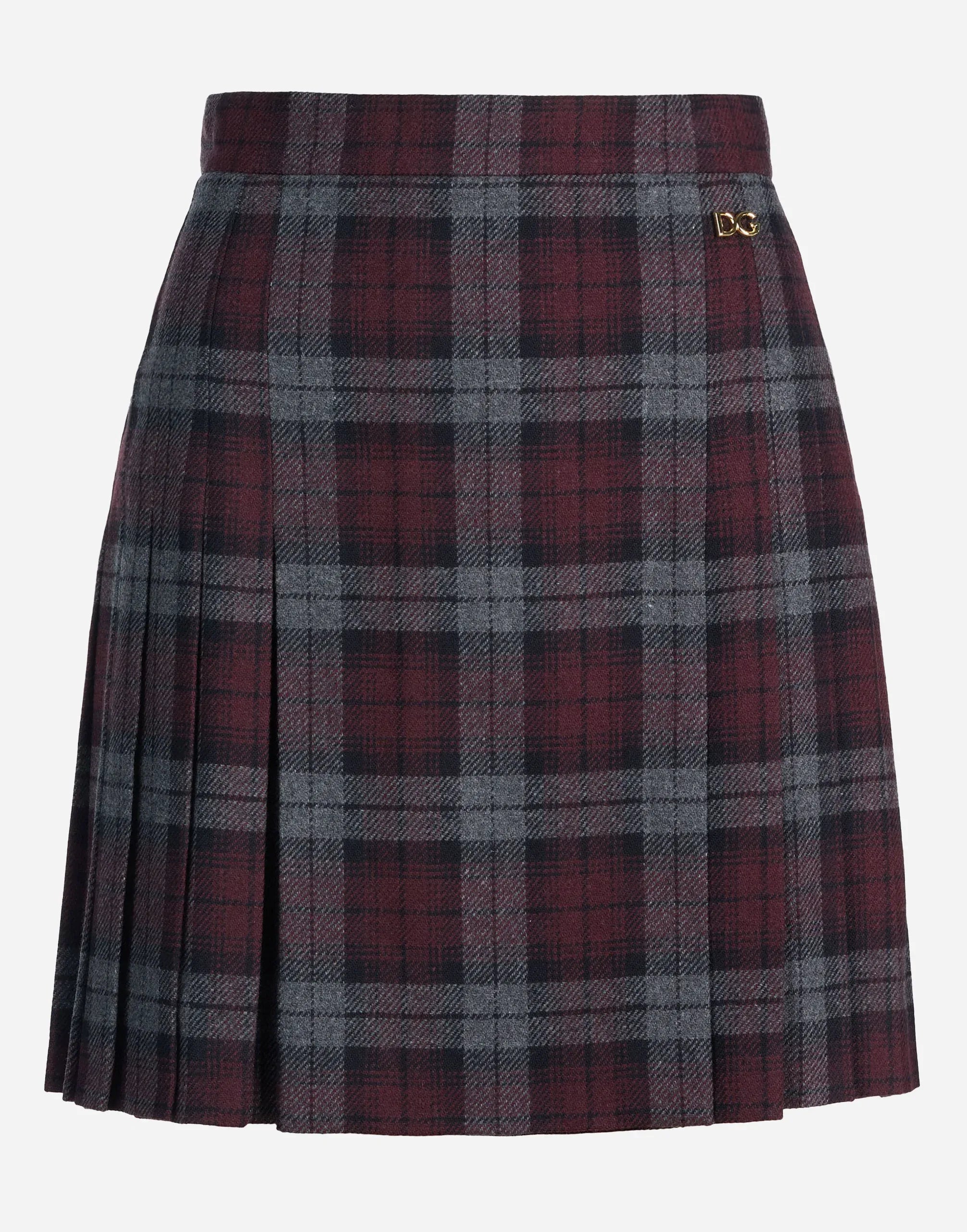 Dolce & Gabbana Burgundy Knee-Length Skirt