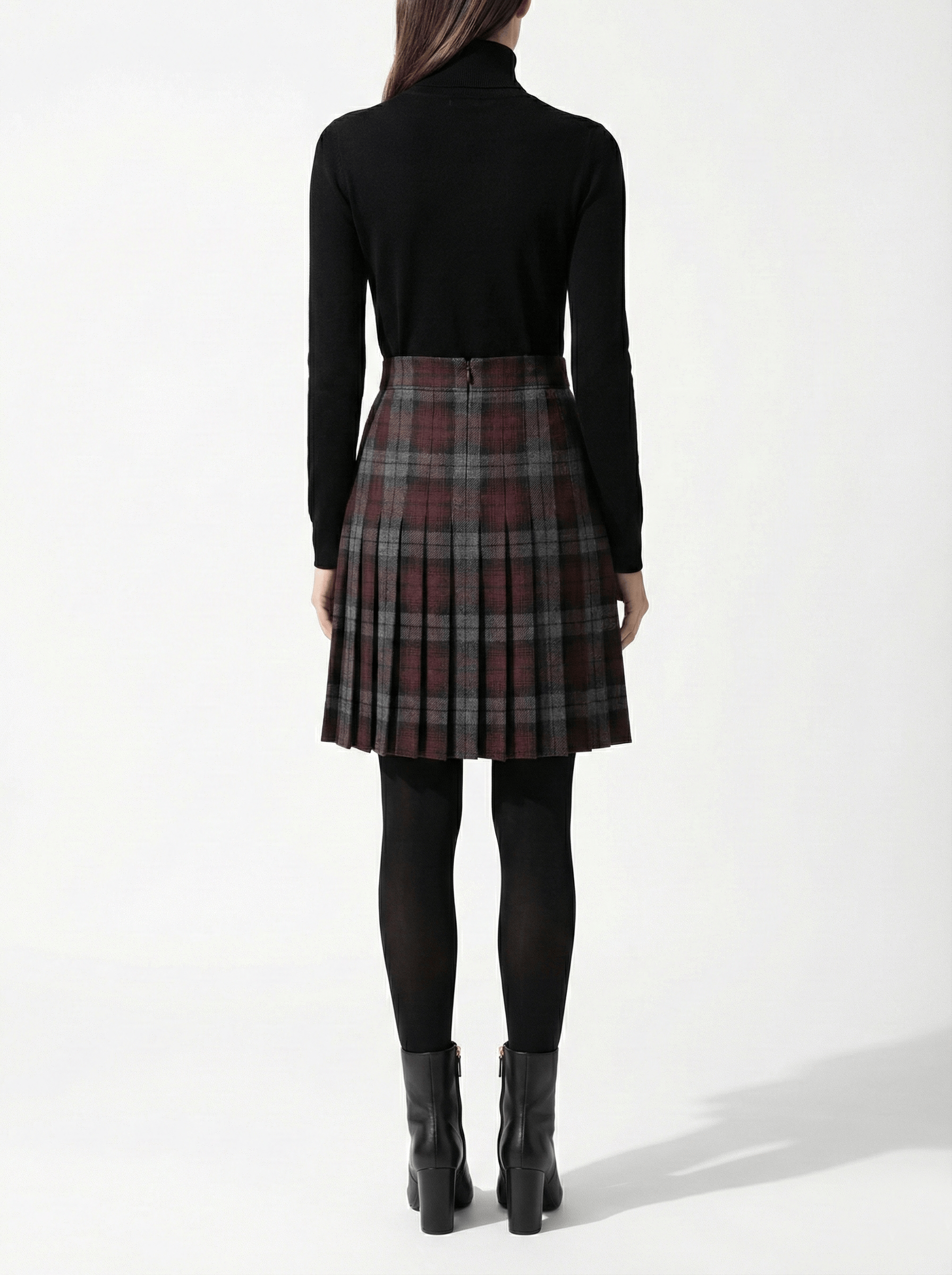 Dolce & Gabbana Burgundy Knee-Length Skirt