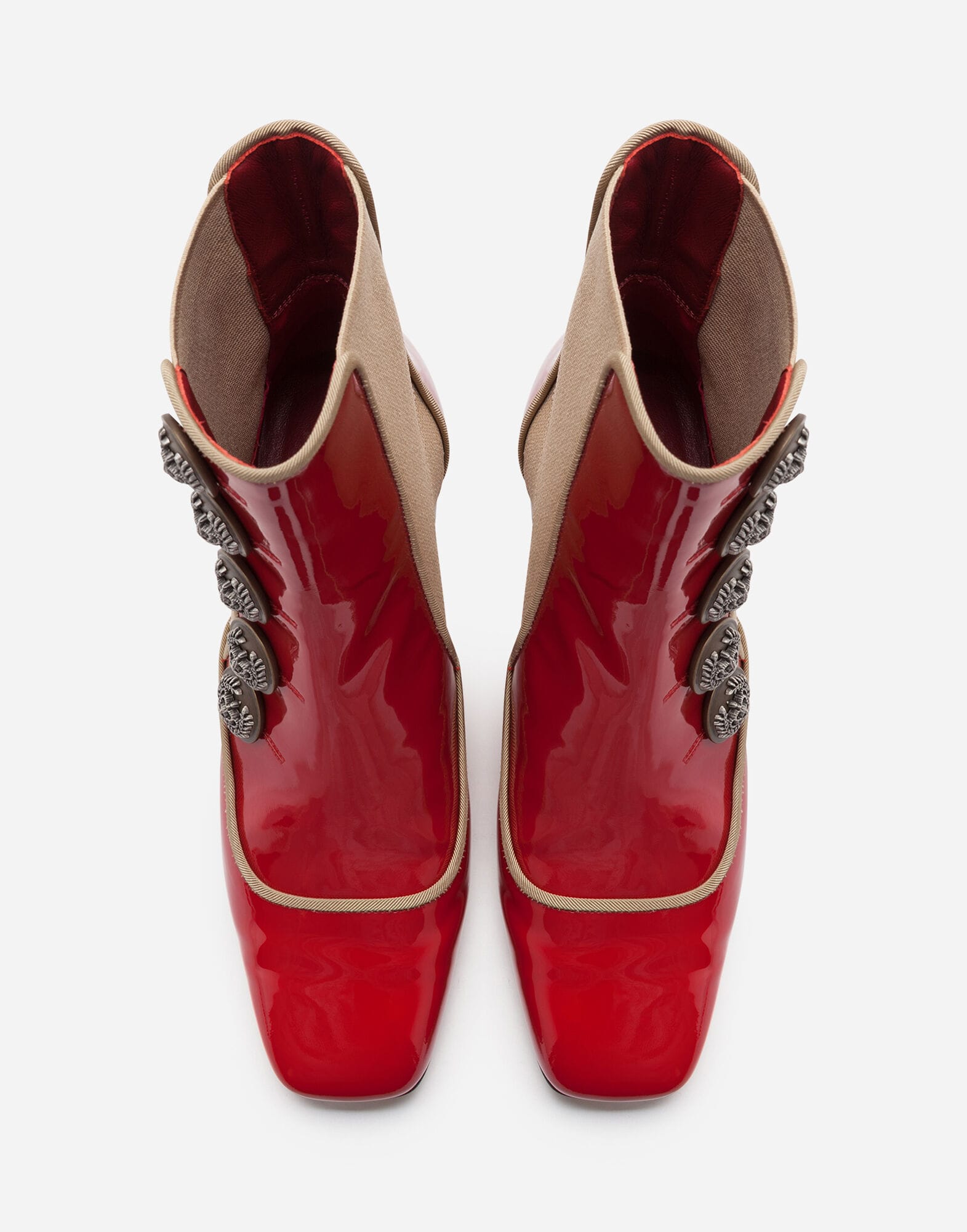 Dolce & Gabbana Button-Embellished Jackie Ankle Boots