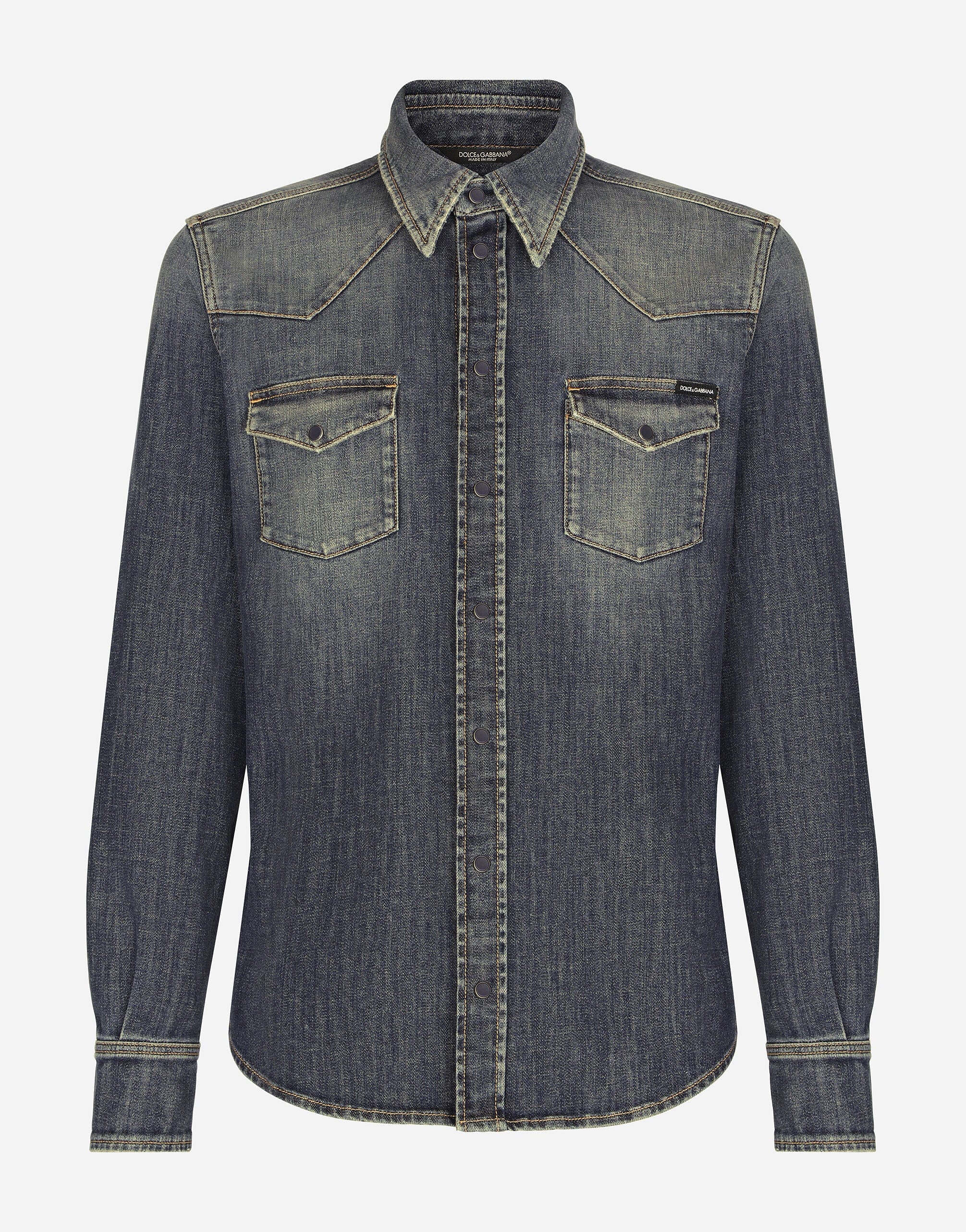 Dolce & Gabbana Button-Up Denim Shirt