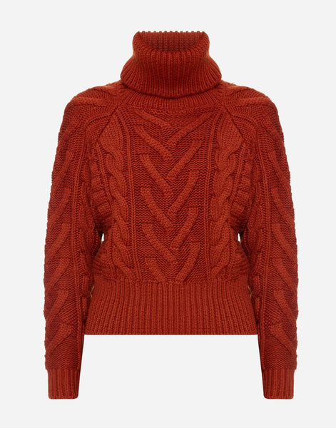 【美品】Dolce＆Gabbana Highneck lowgauge knit Wool round-neck sweater with branded tag in Blue for Men