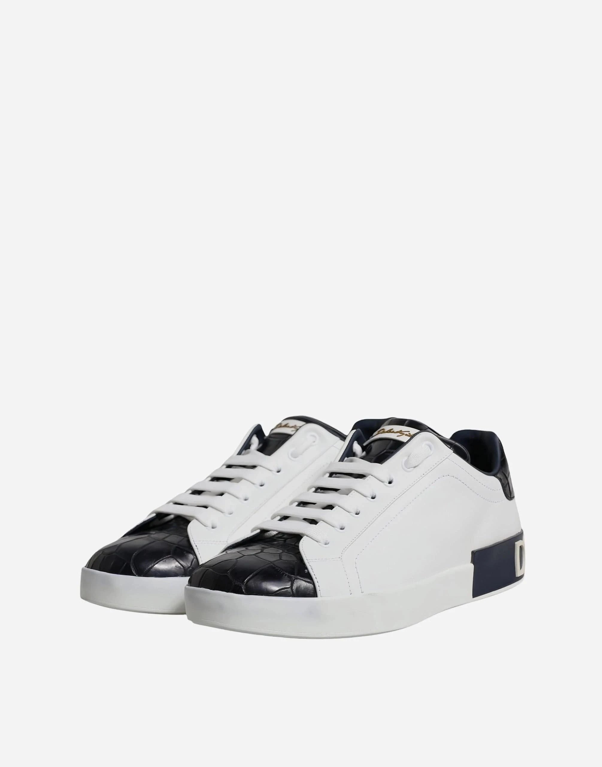 Dolce & Gabbana Caiman Leather Portofino Sneakers