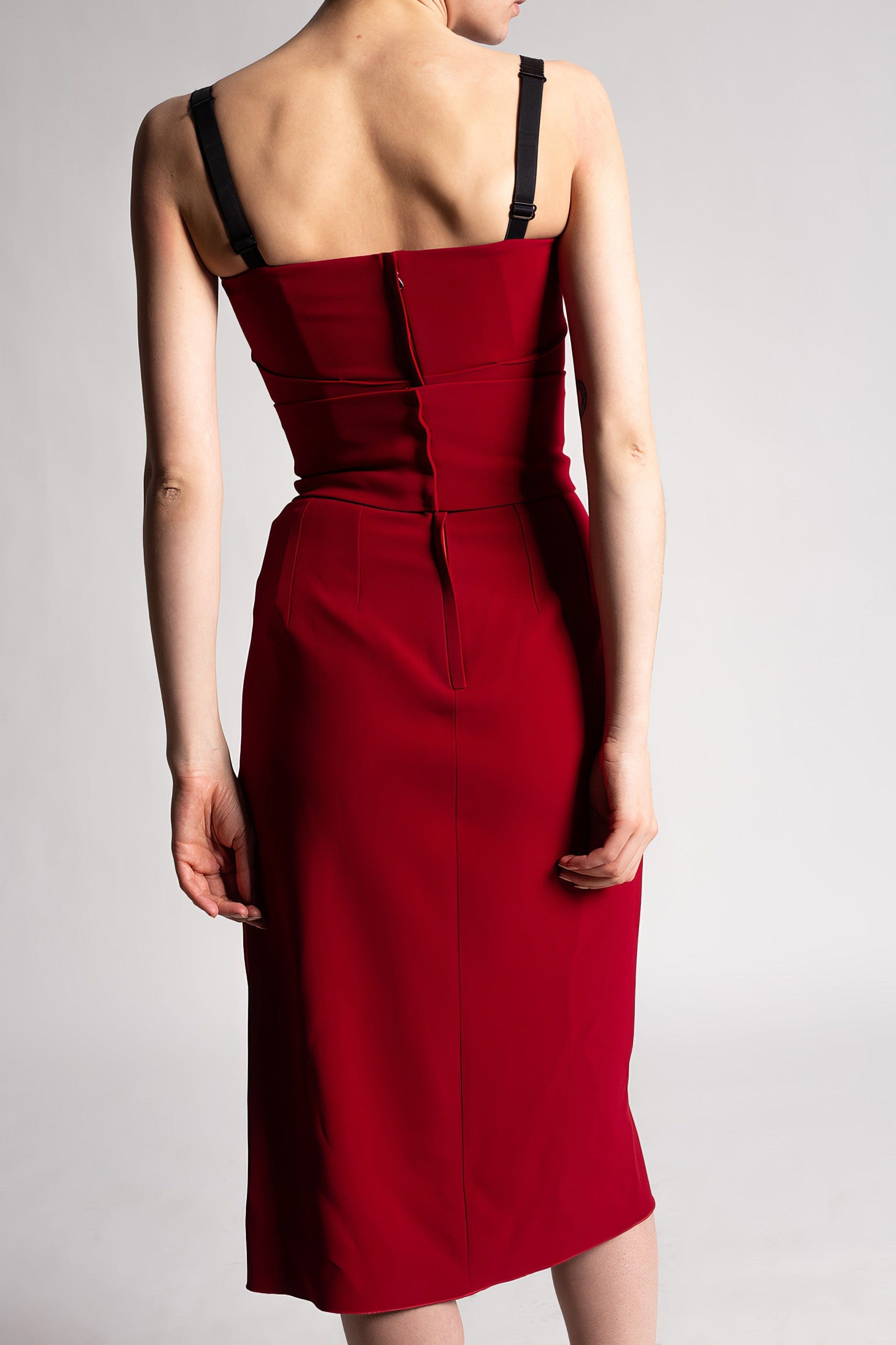 Dolce & Gabbana Calf-Length Cady Dress With Slit