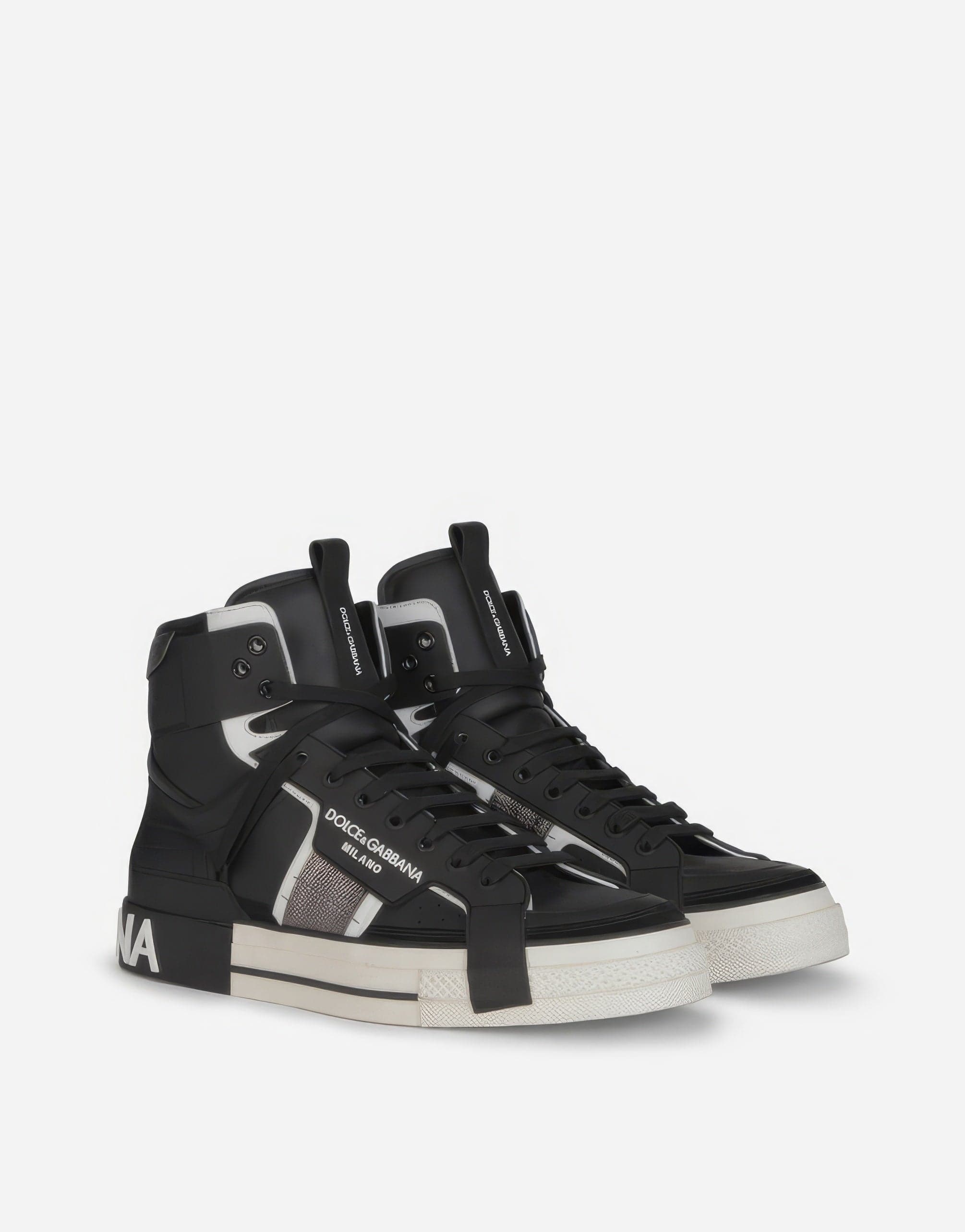 Dolce & Gabbana Calfskin 2.Zero Custom High-Top Sneakers