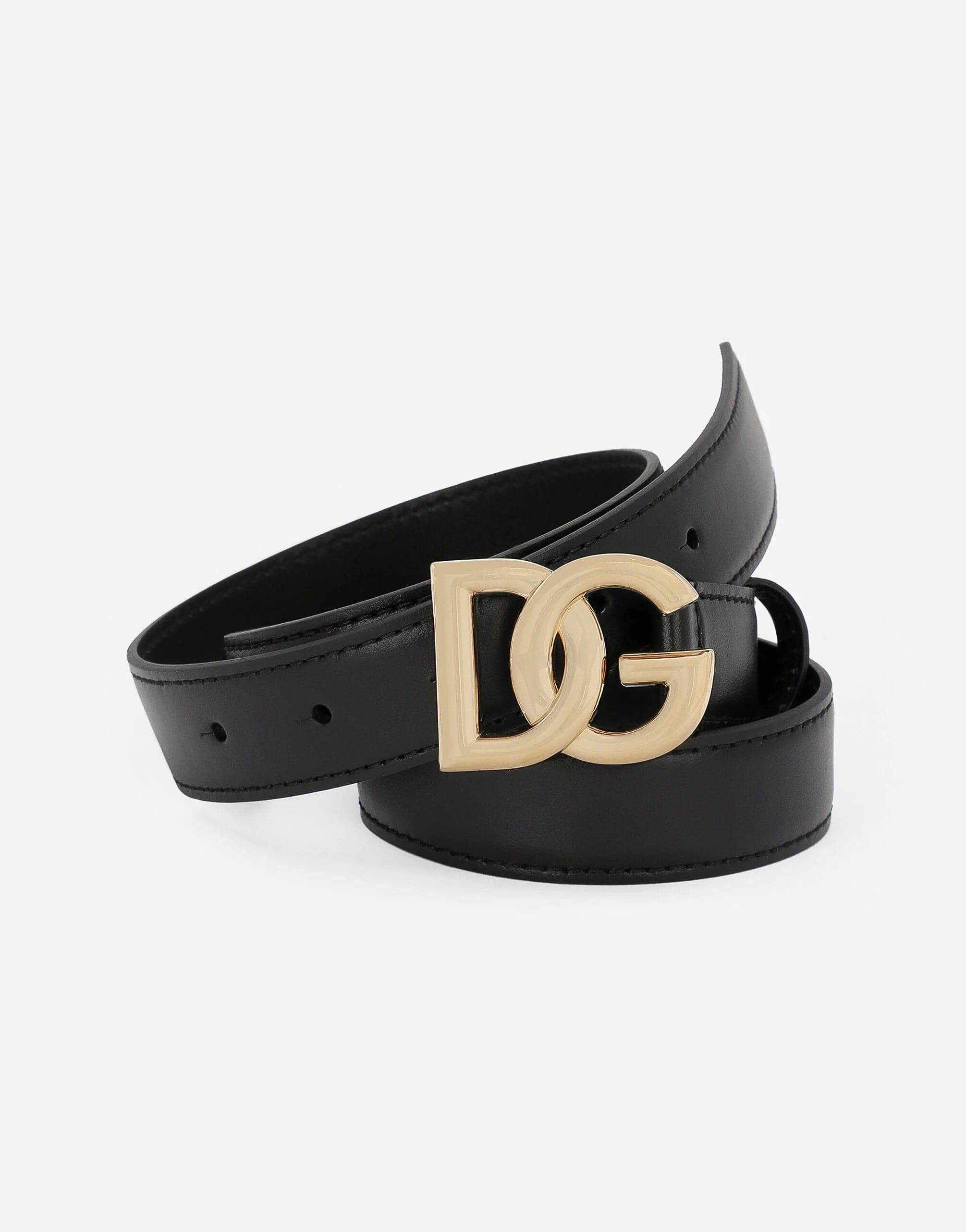 Dolce & Gabbana Calfskin Belt With DG Logo