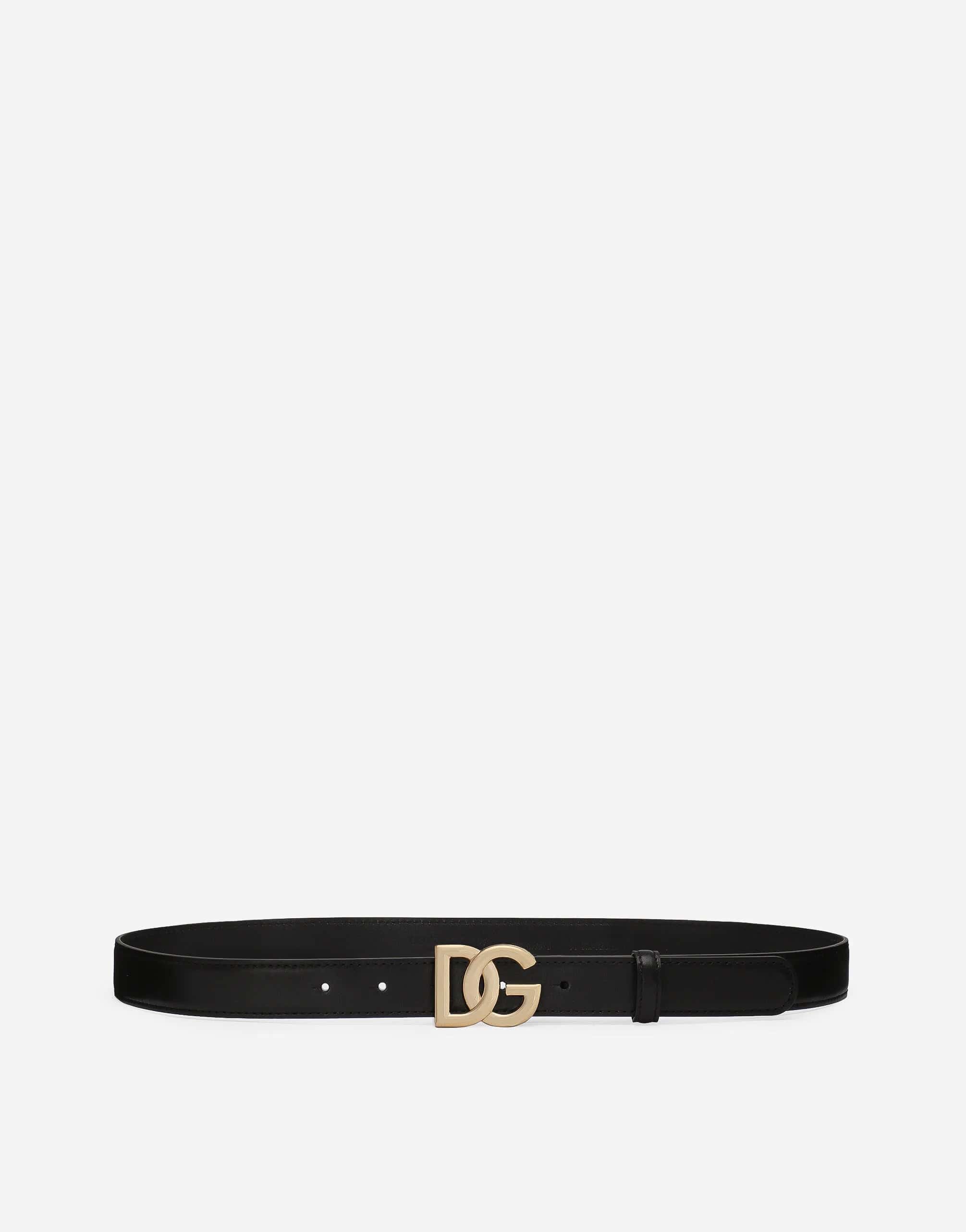 Dolce & Gabbana Calfskin Belt With DG Logo