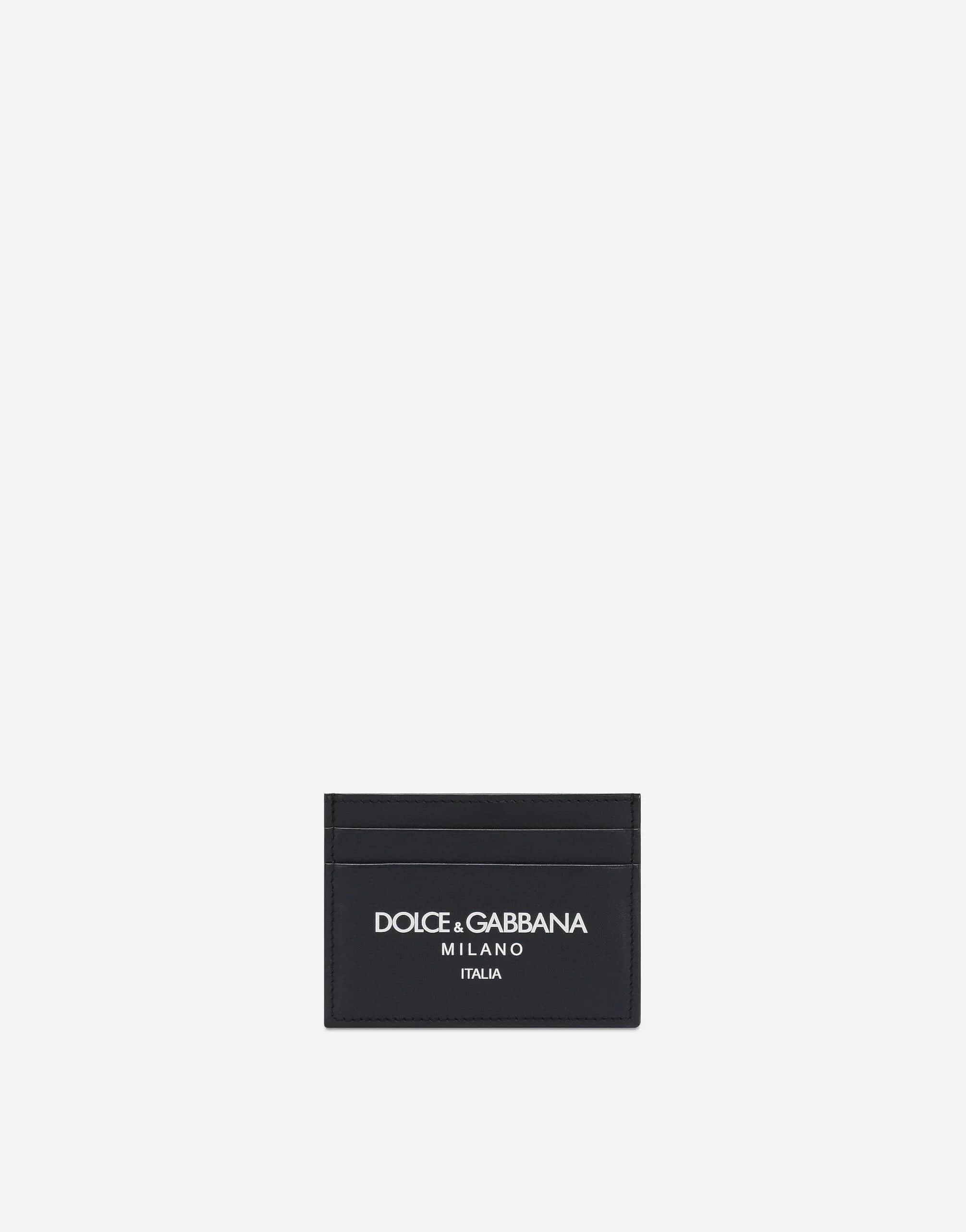 Dolce & Gabbana Calfskin Cardholder In Blue