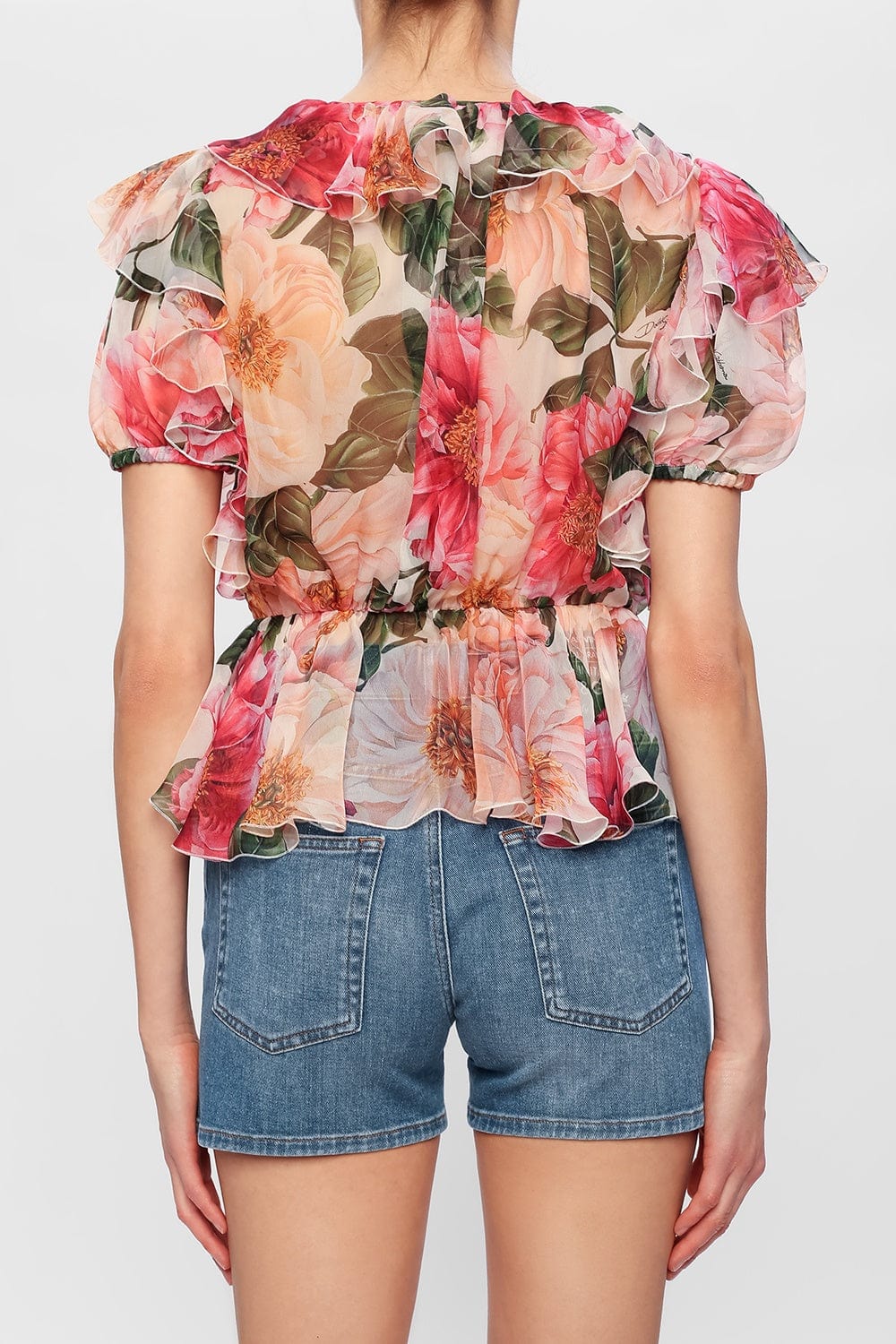 Dolce & Gabbana Camellias Printed Blouse