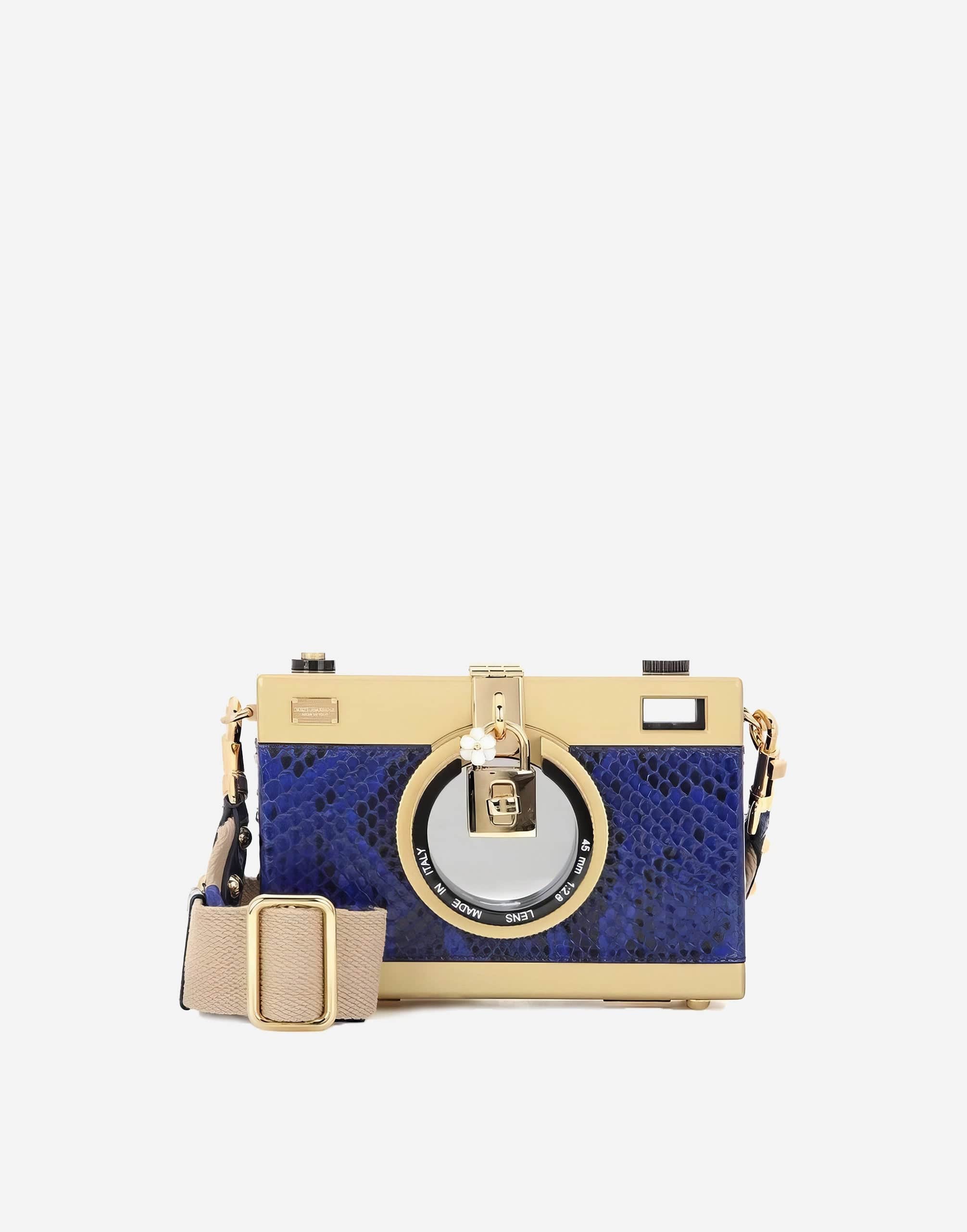 Dolce & Gabbana Camera Case Snakeskin Shoulder Bag