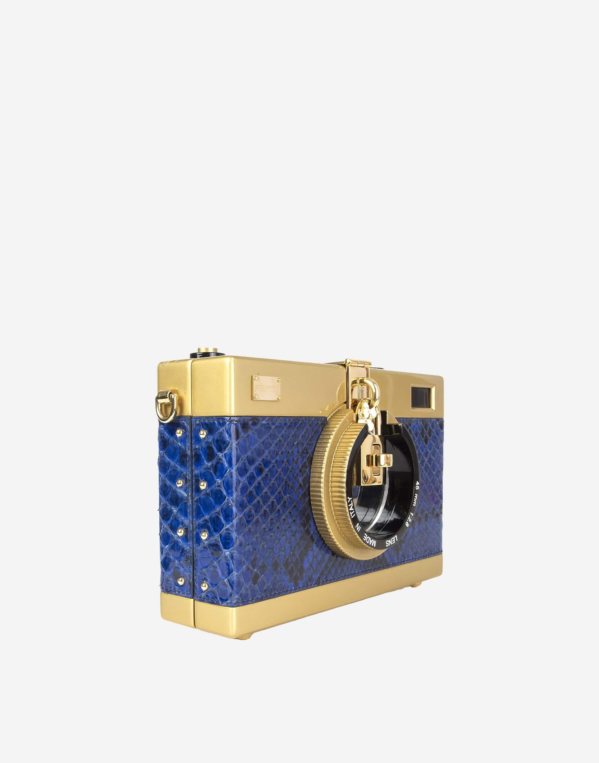 Dolce & Gabbana Camera Case Snakeskin Shoulder Bag