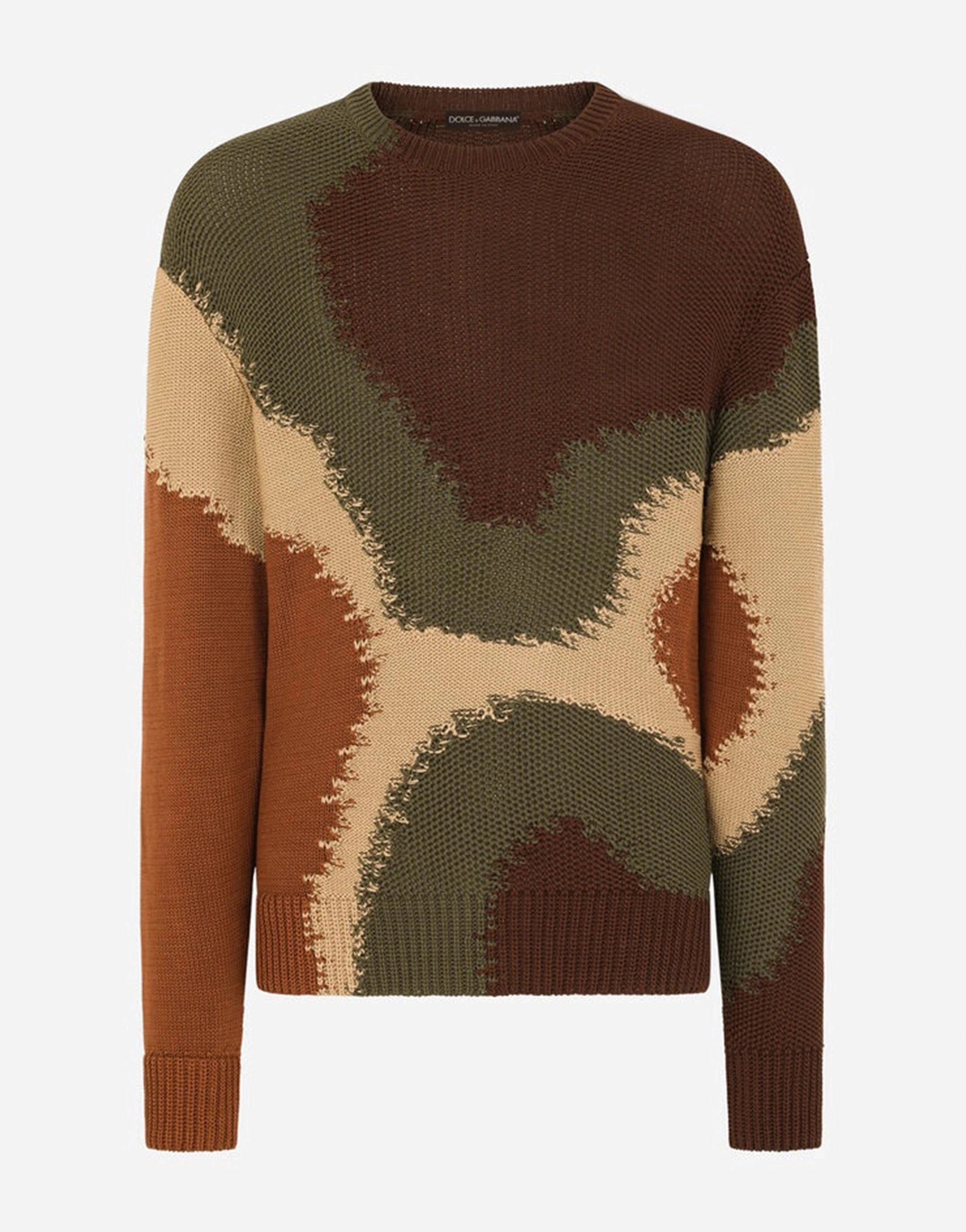 Dolce & Gabbana Camouflage Intarsia Sweater