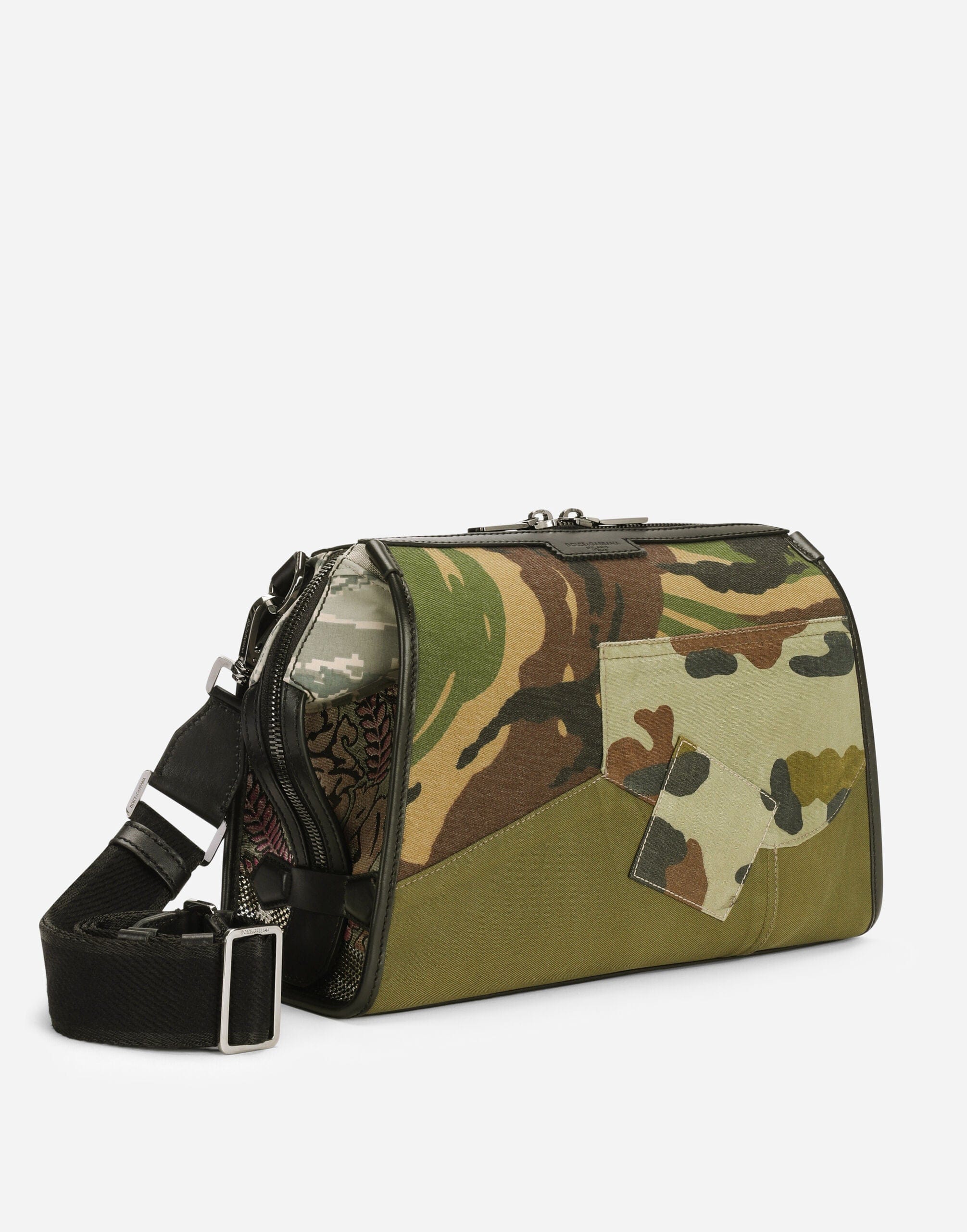 Dolce & Gabbana Camouflage Patchwork Crossbody Bag