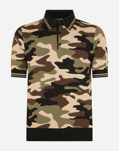 トップス 00s dolce&gabbana camo pattern polo dolce-gabbana-camouflage-