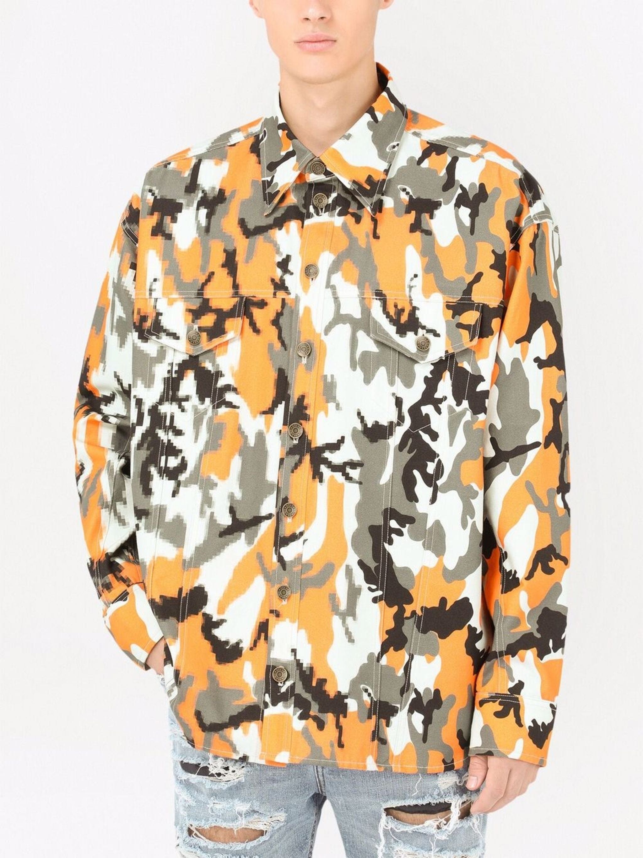 Dolce & Gabbana Camouflage-Print Canvas Shirt