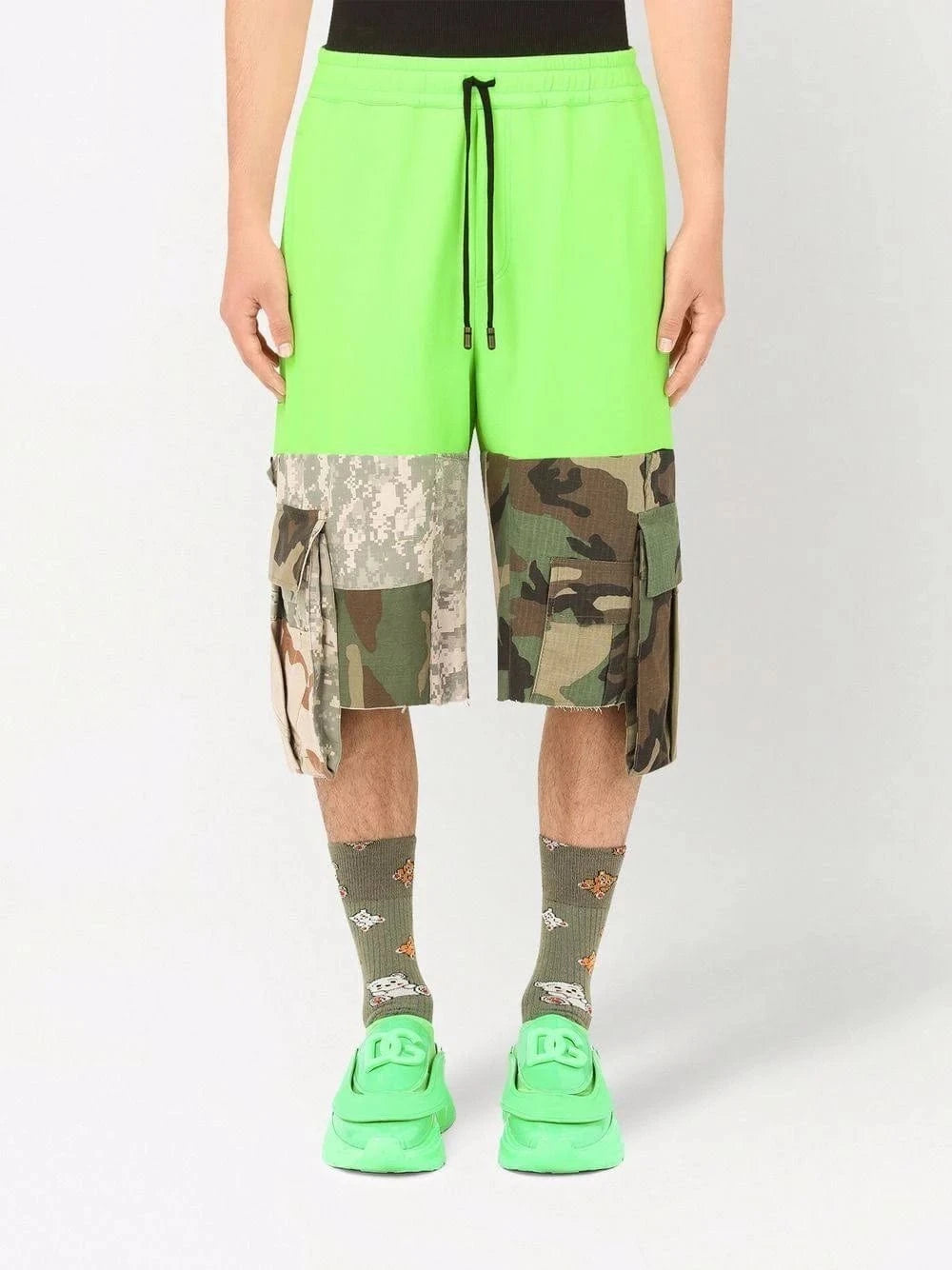 Dolce & Gabbana Camouflage-Print Cargo Shorts