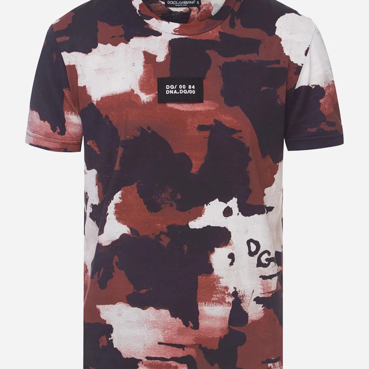 Dolce & Gabbana Camouflage-Print Cotton T-Shirt | Sendegaro JP