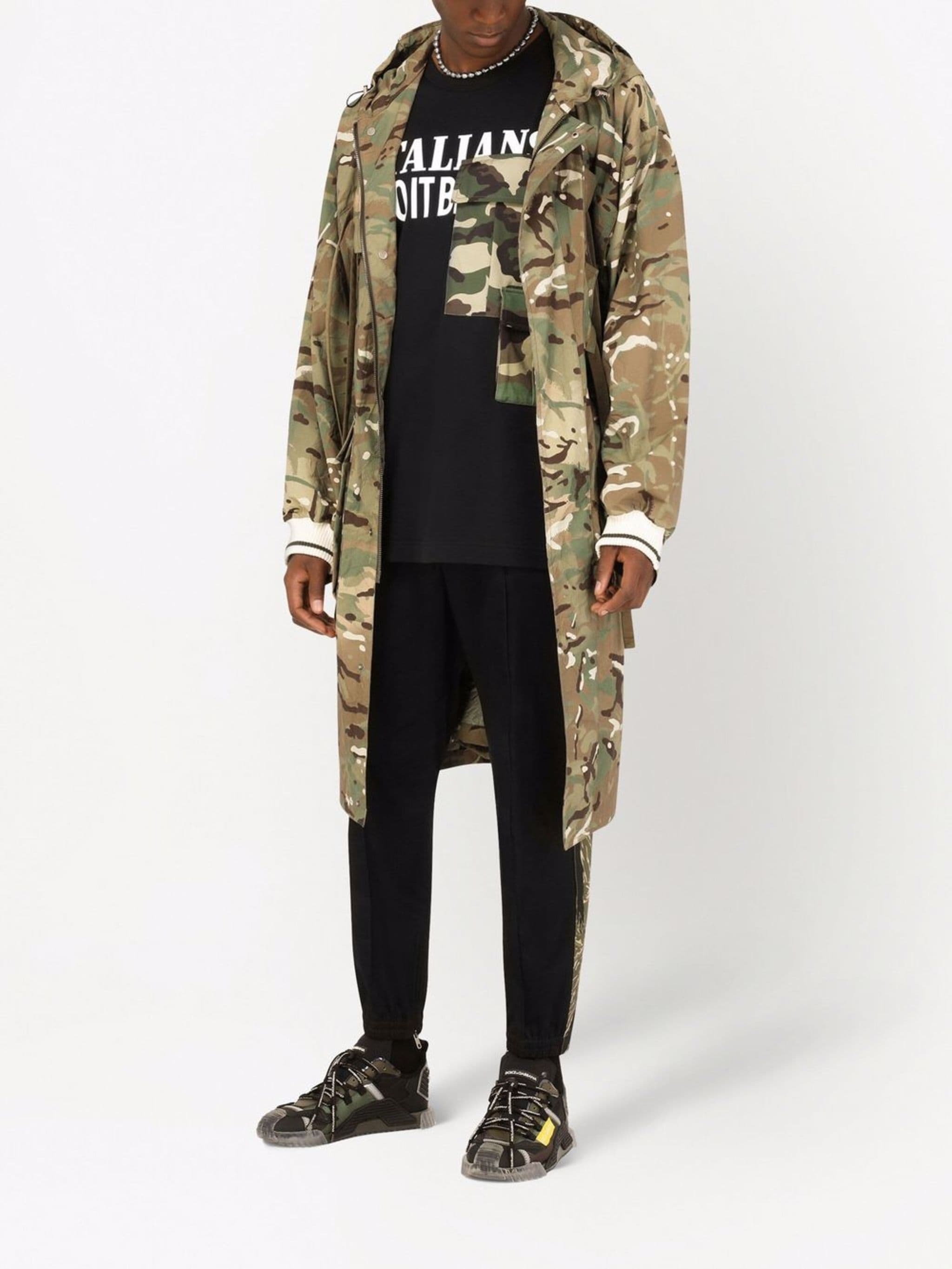 Dolce & Gabbana Dolce & Gabbana Camouflage Print Hooded Parka Jacket