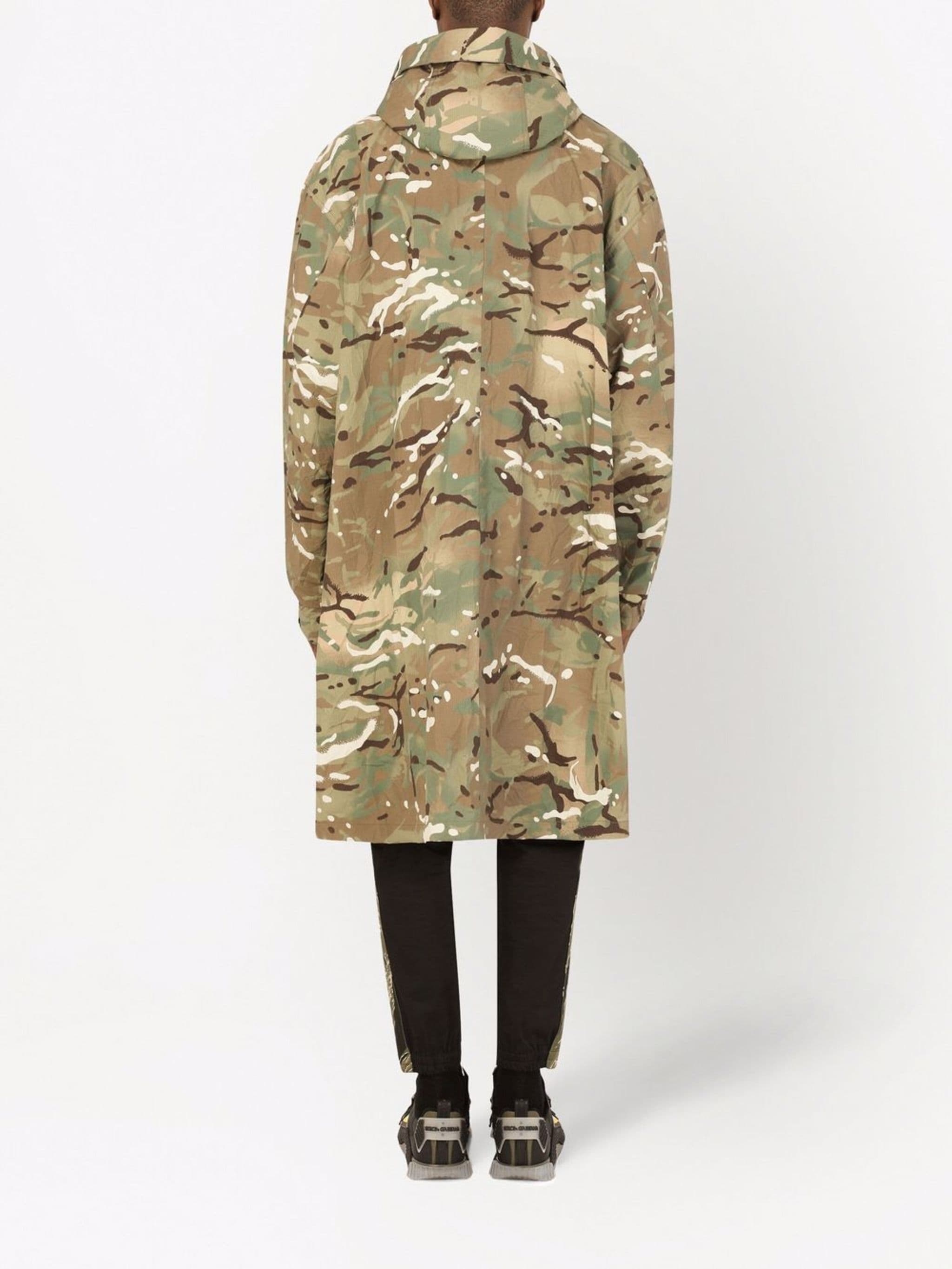 Dolce & Gabbana Dolce & Gabbana Camouflage Print Hooded Parka Jacket