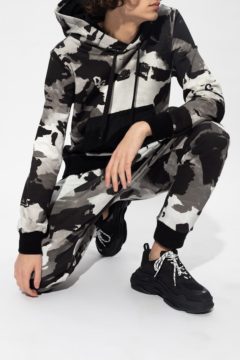 Dolce & Gabbana Camouflage Print Hoodie | Sendegaro CA