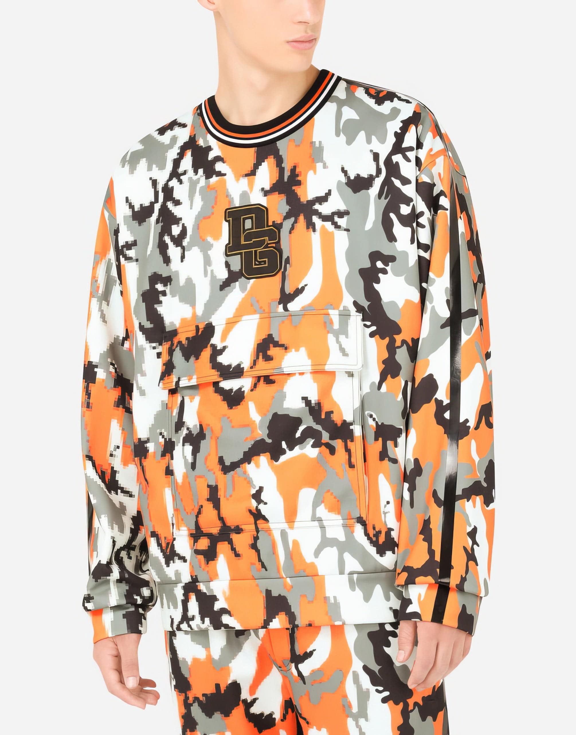 Dolce & Gabbana Camouflage-Print Logo Sweatshirt