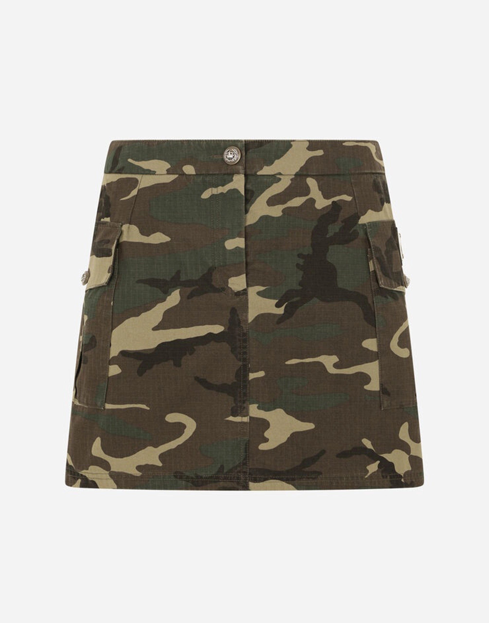 Dolce & Gabbana Camouflage Print Mini Skirt