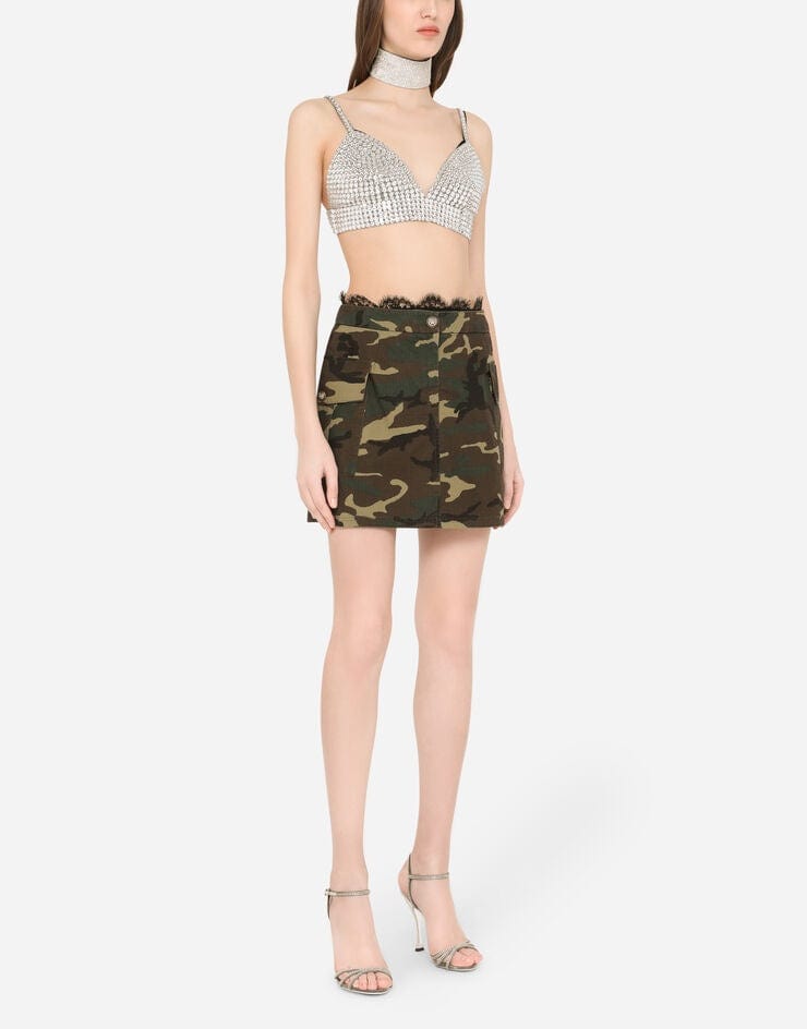 Dolce & Gabbana Camouflage Print Mini Skirt