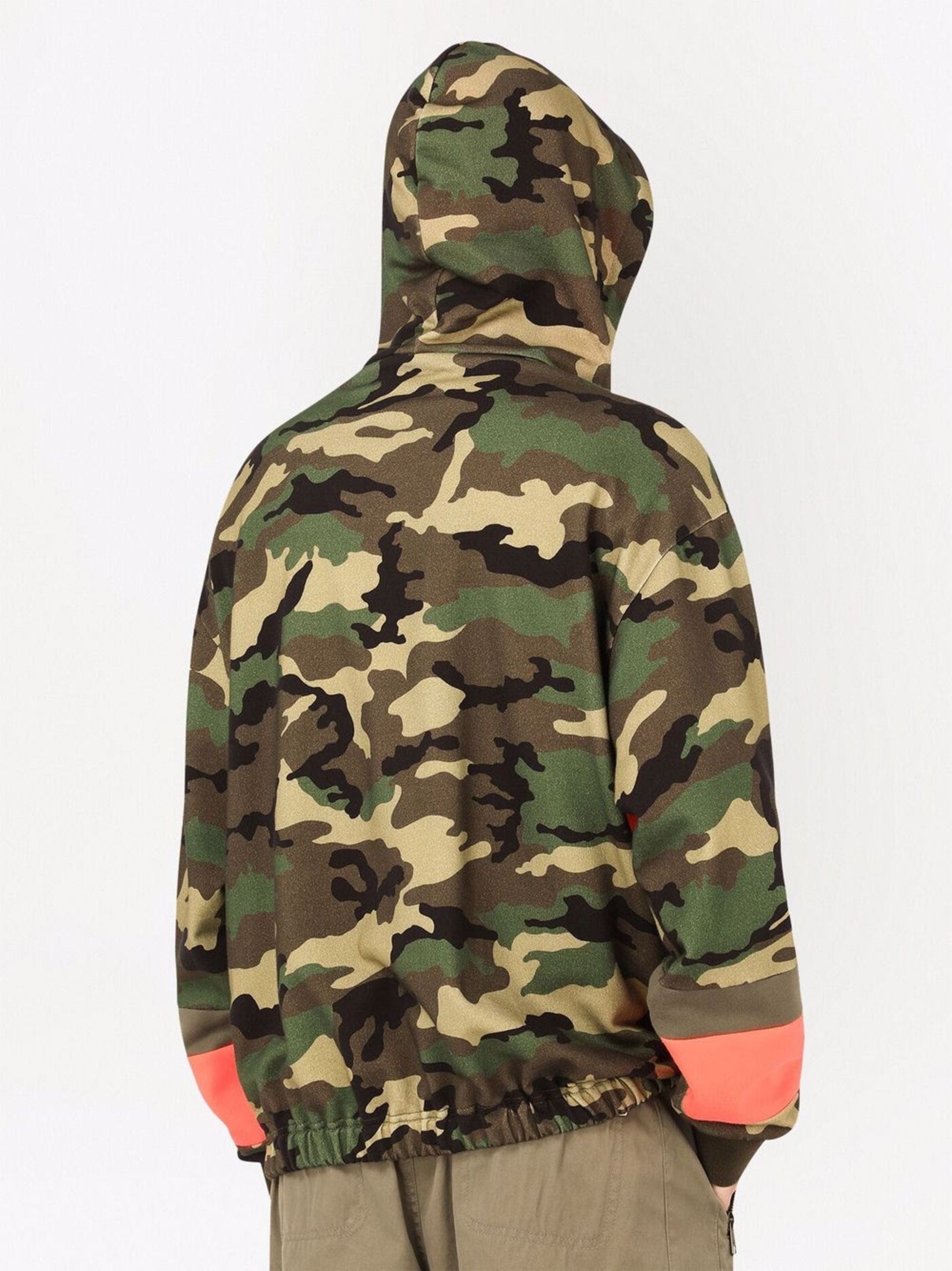 Dolce & Gabbana Camouflage-Print Panelled Hoodie