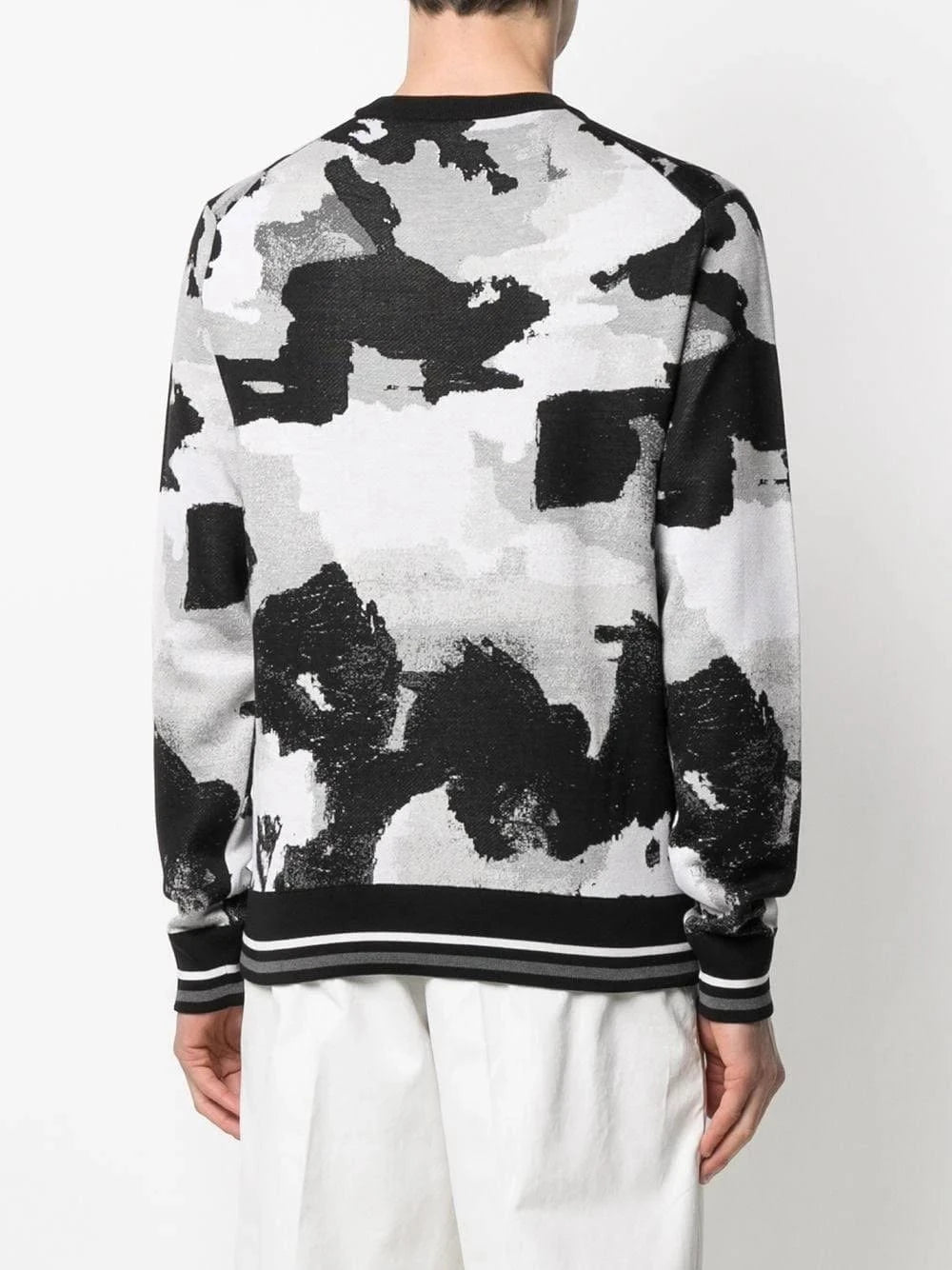 Dolce Gabbana Camouflage-Print Silk Sweater Sendegaro CN