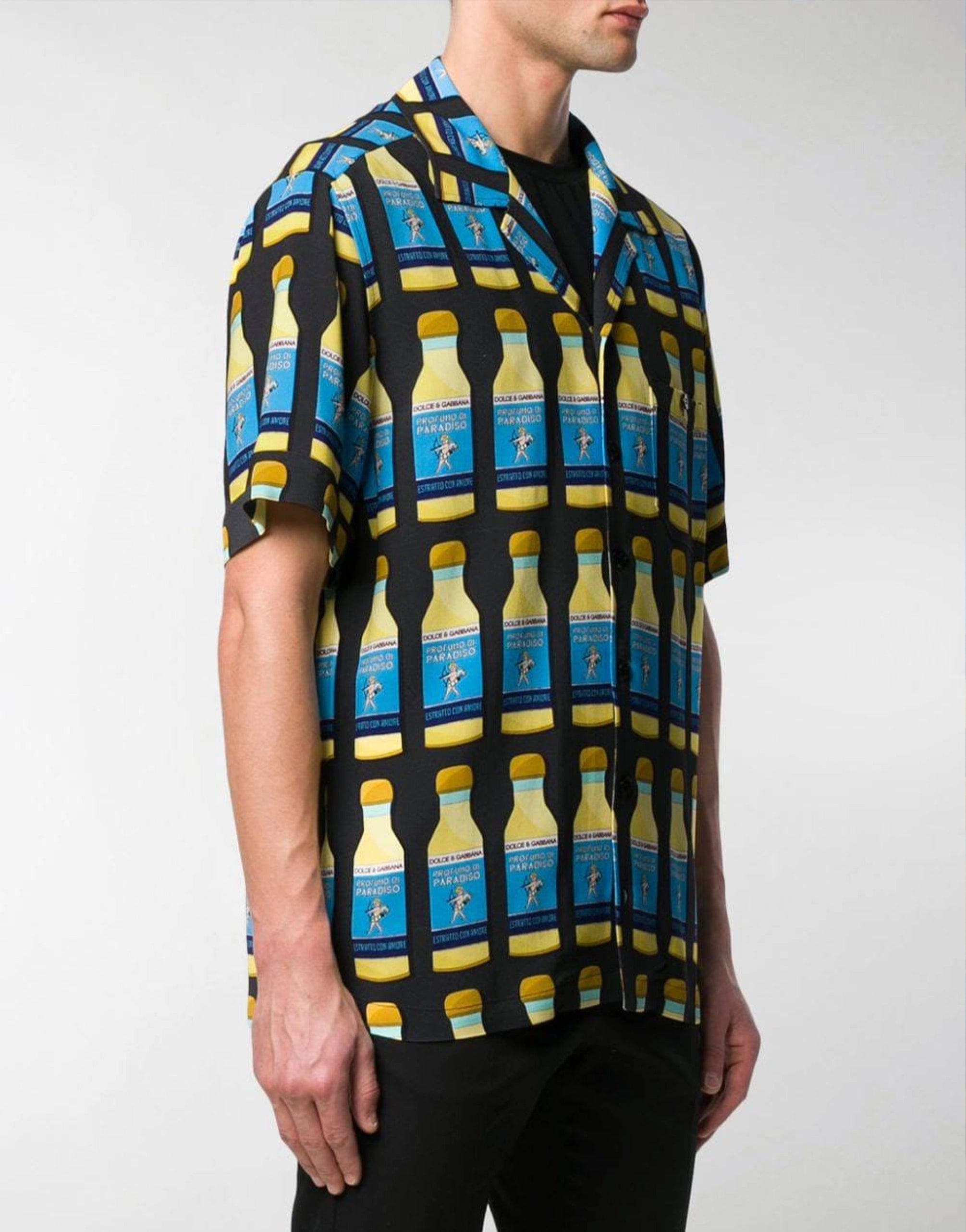 Dolce & Gabbana Camp-Collar Printed Woven Shirt