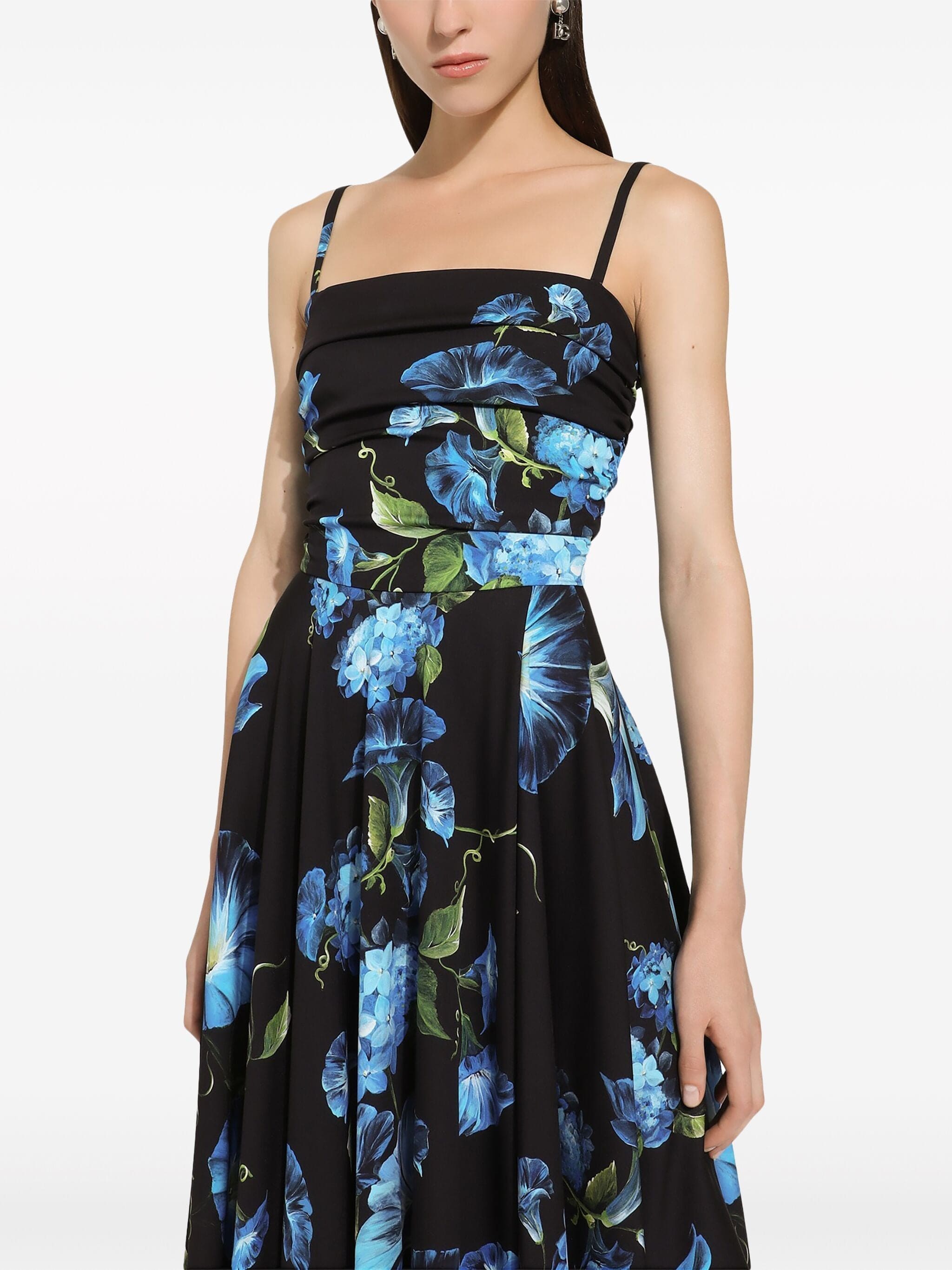 Dolce & Gabbana Campanula-Print Midi Dress