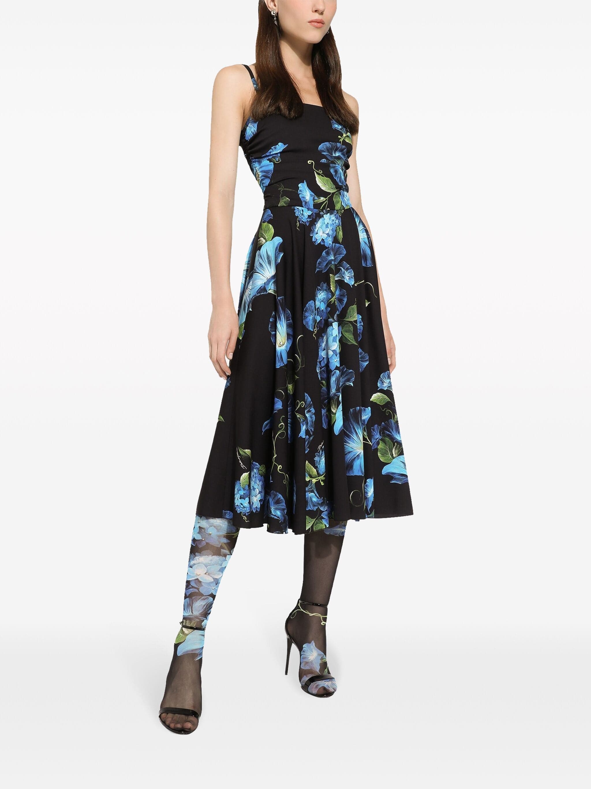 Dolce & Gabbana Campanula-Print Midi Dress