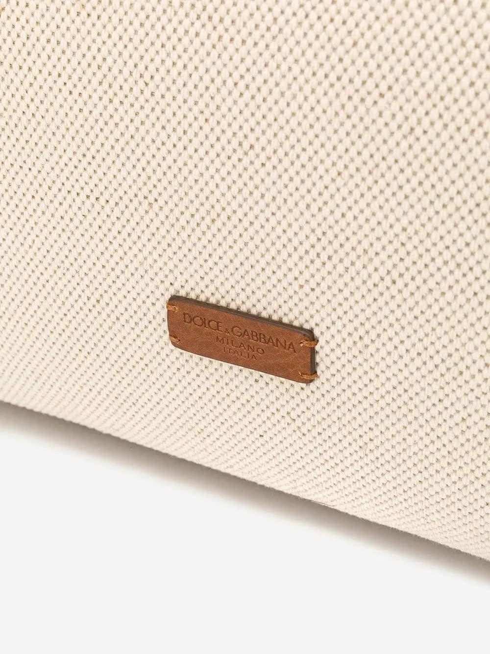 Dolce & Gabbana Canvas Leather Logo Shoulder Bag