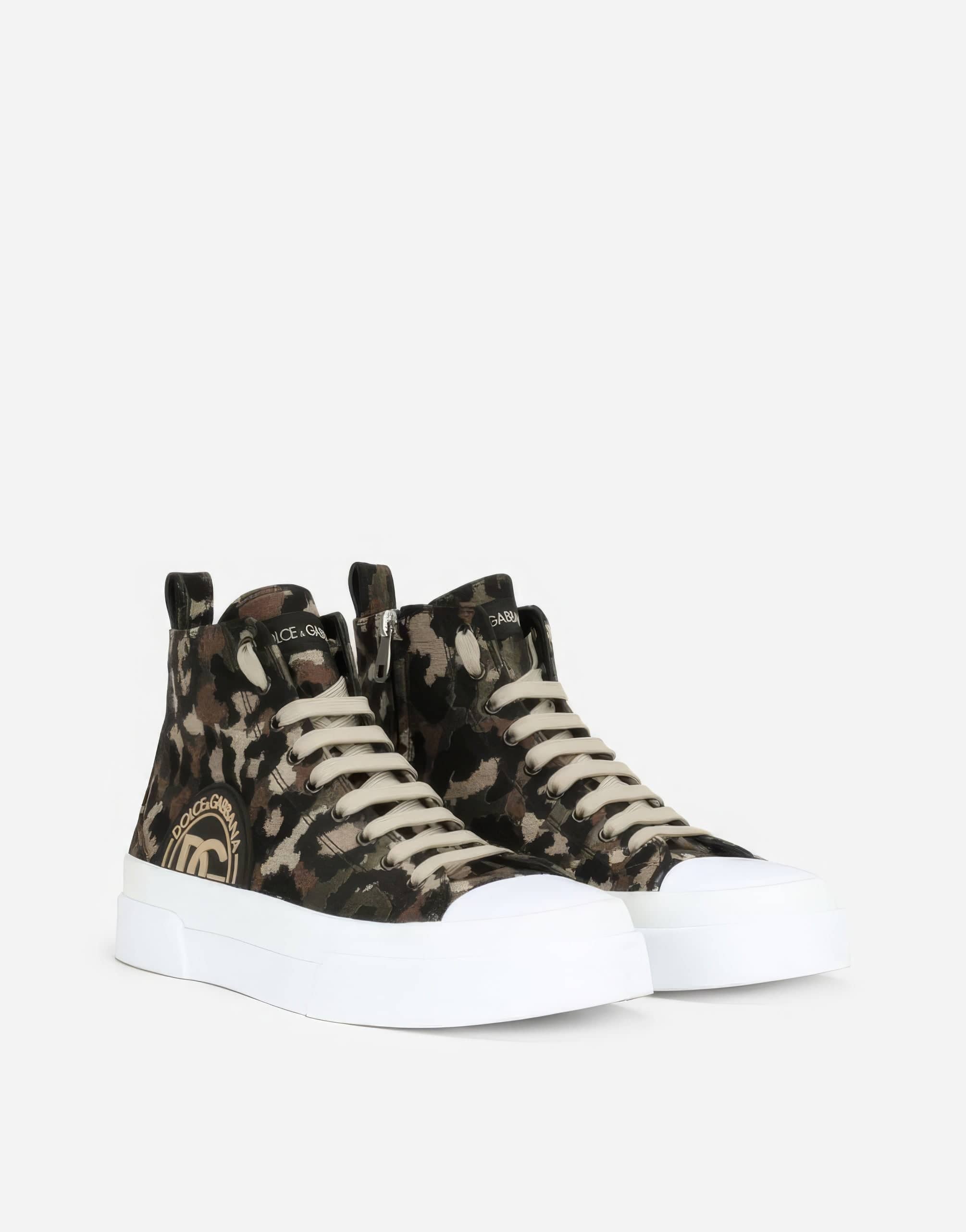 Dolce & Gabbana Canvas Portofino Light Mid-Top Sneakers