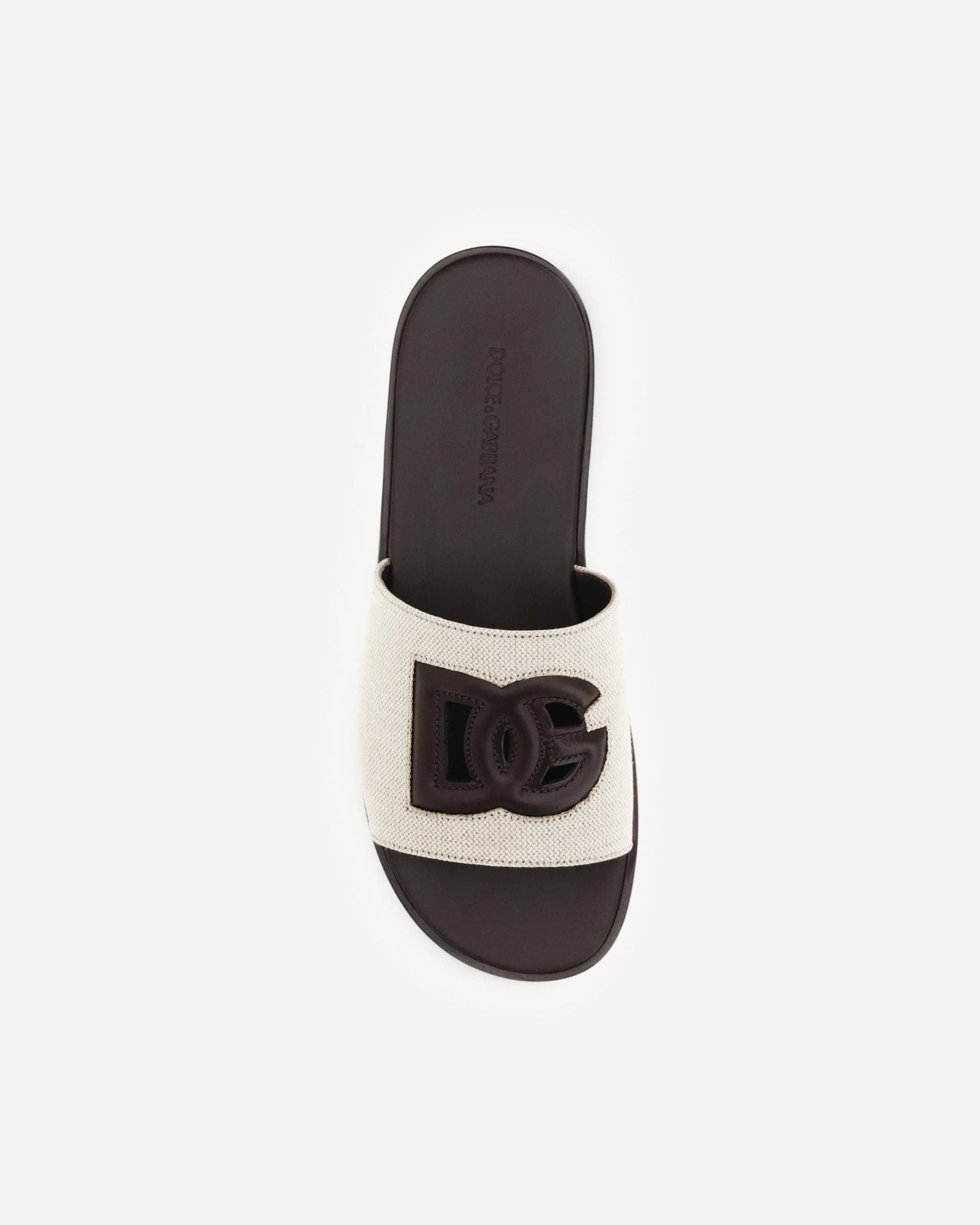 Dolce & Gabbana Canvas Slide Sandals