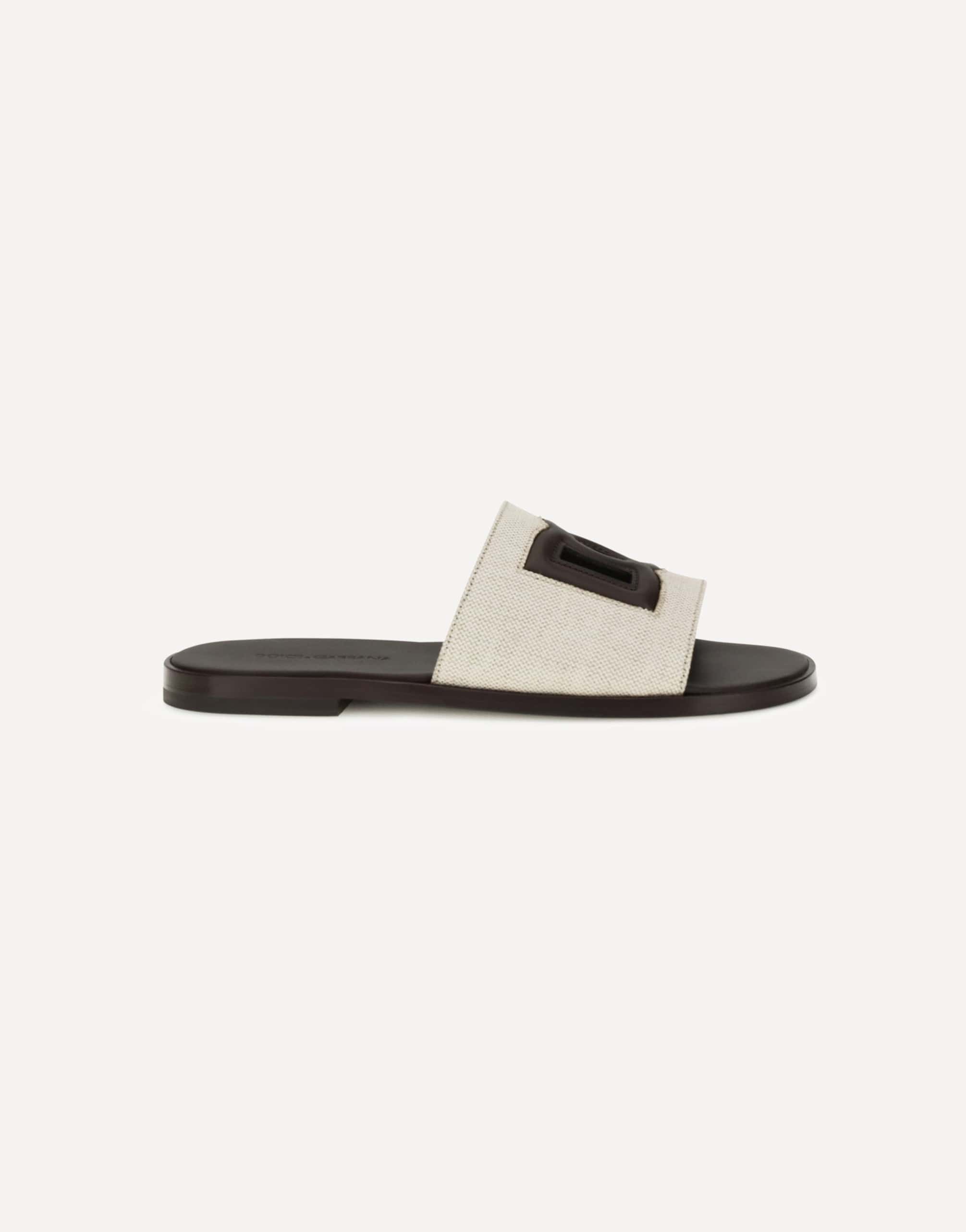 Dolce & Gabbana Canvas Slide Sandals