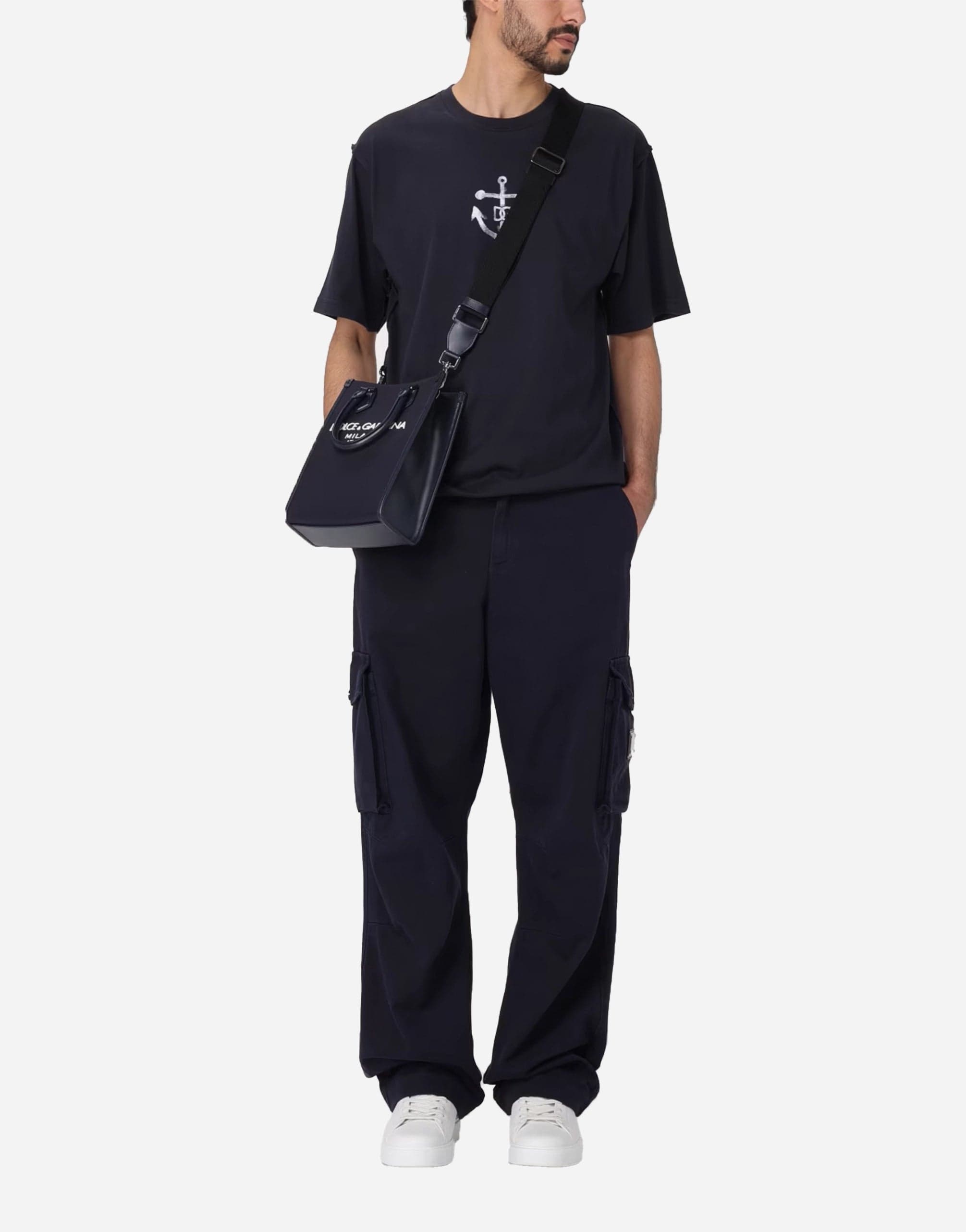 Dolce & Gabbana Cargo Pants With Plaque-Logo