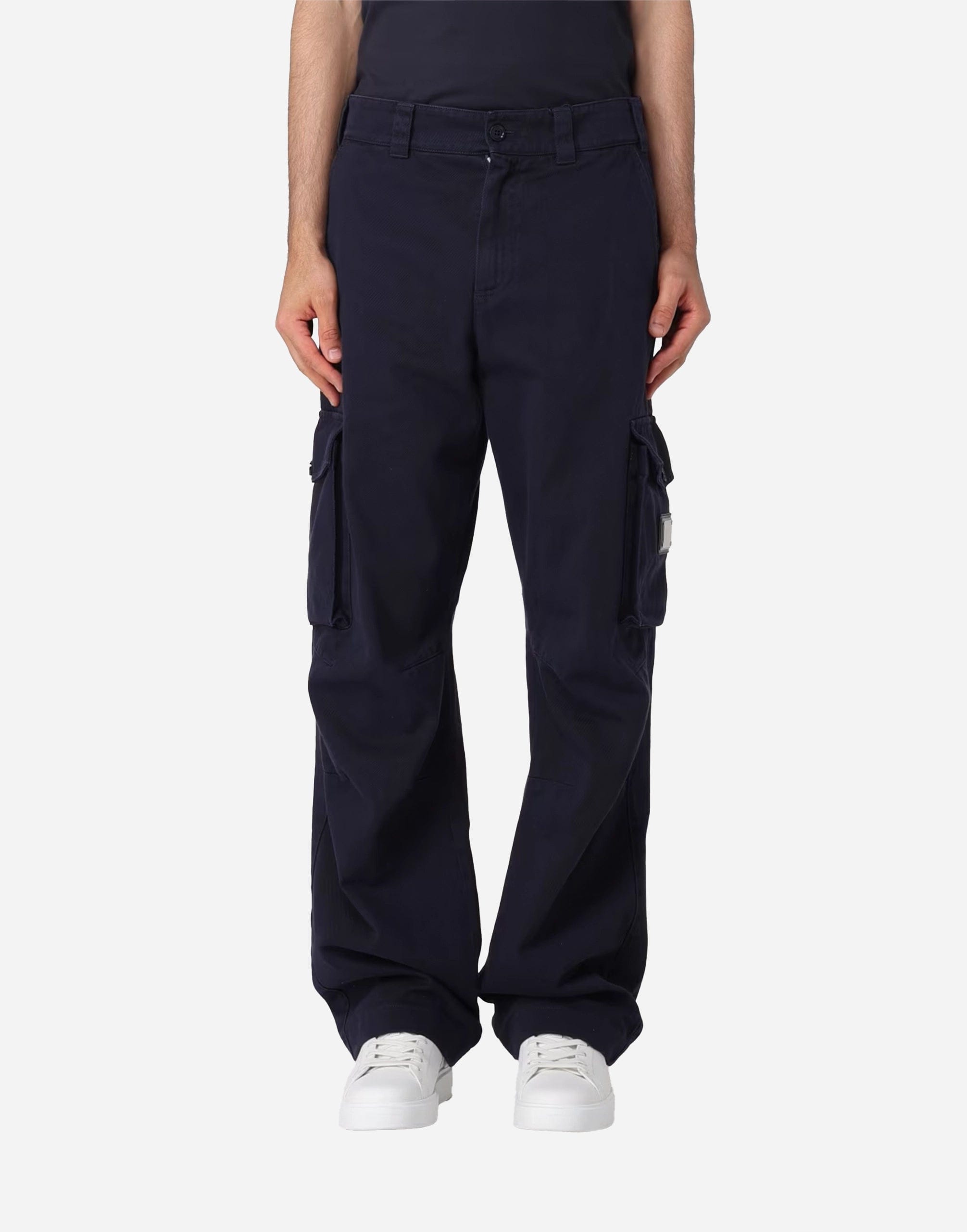 Dolce & Gabbana Cargo Pants With Plaque-Logo