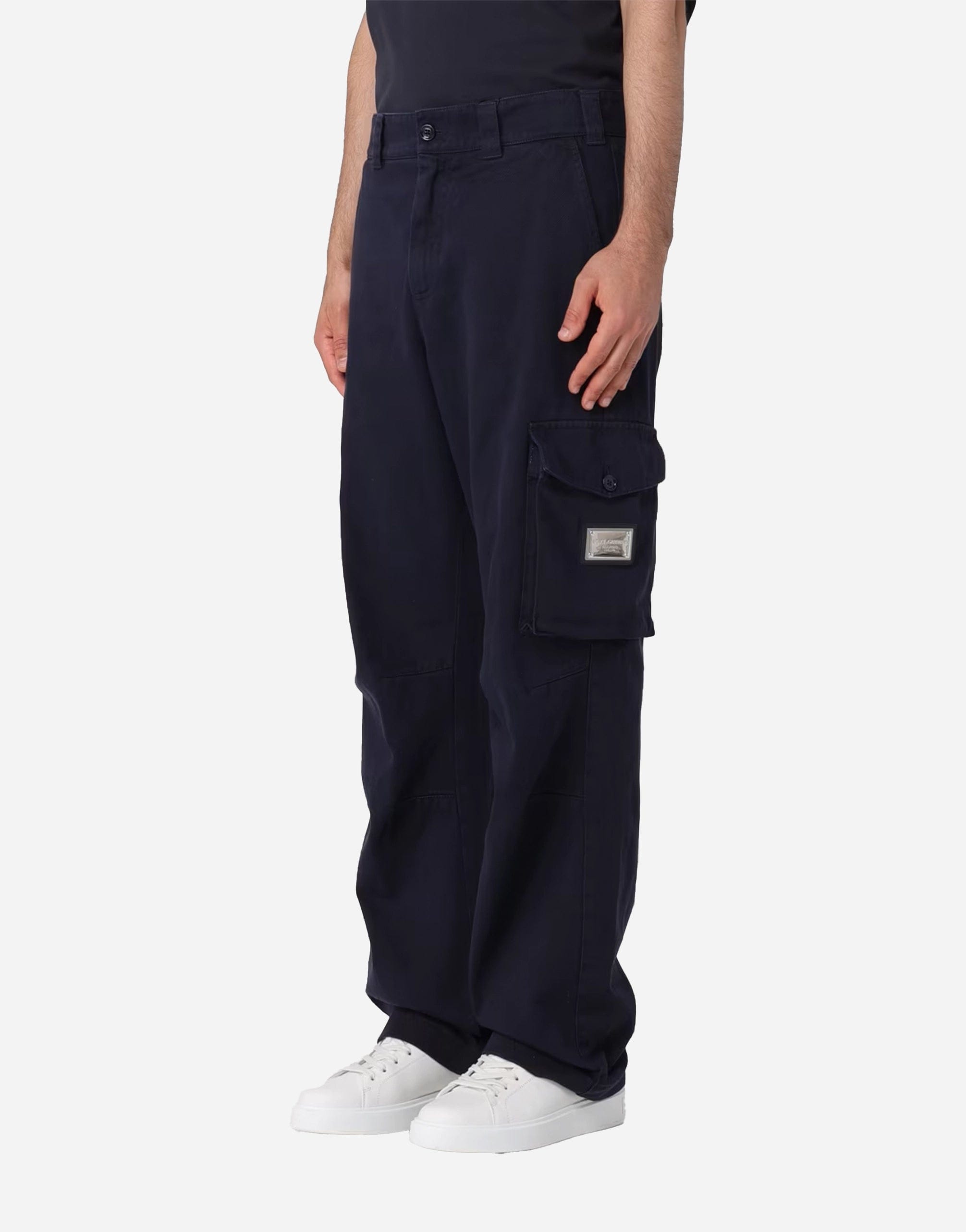 Dolce & Gabbana Cargo Pants With Plaque-Logo