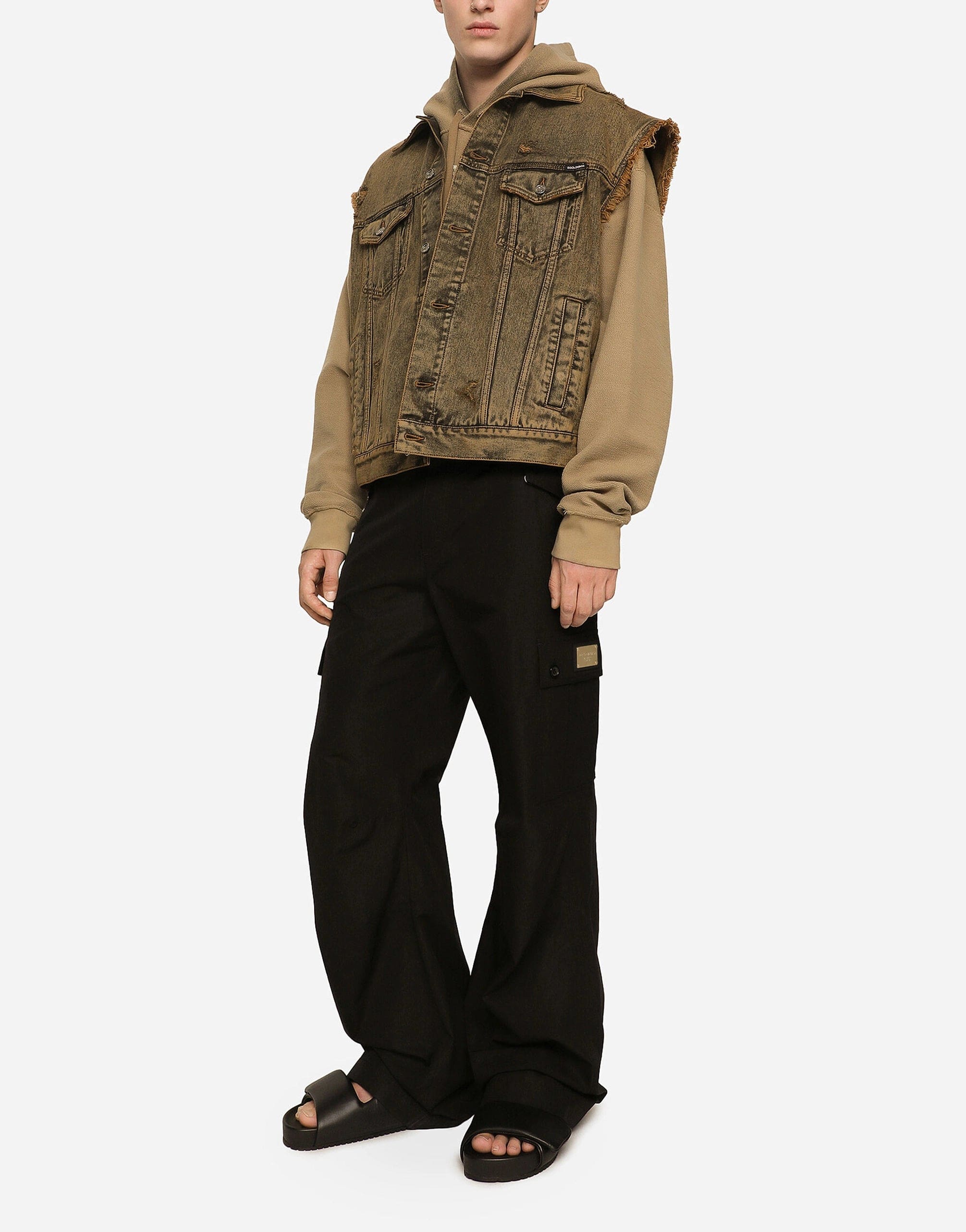 Dolce & Gabbana Cargo Pants With Plaque-Logo