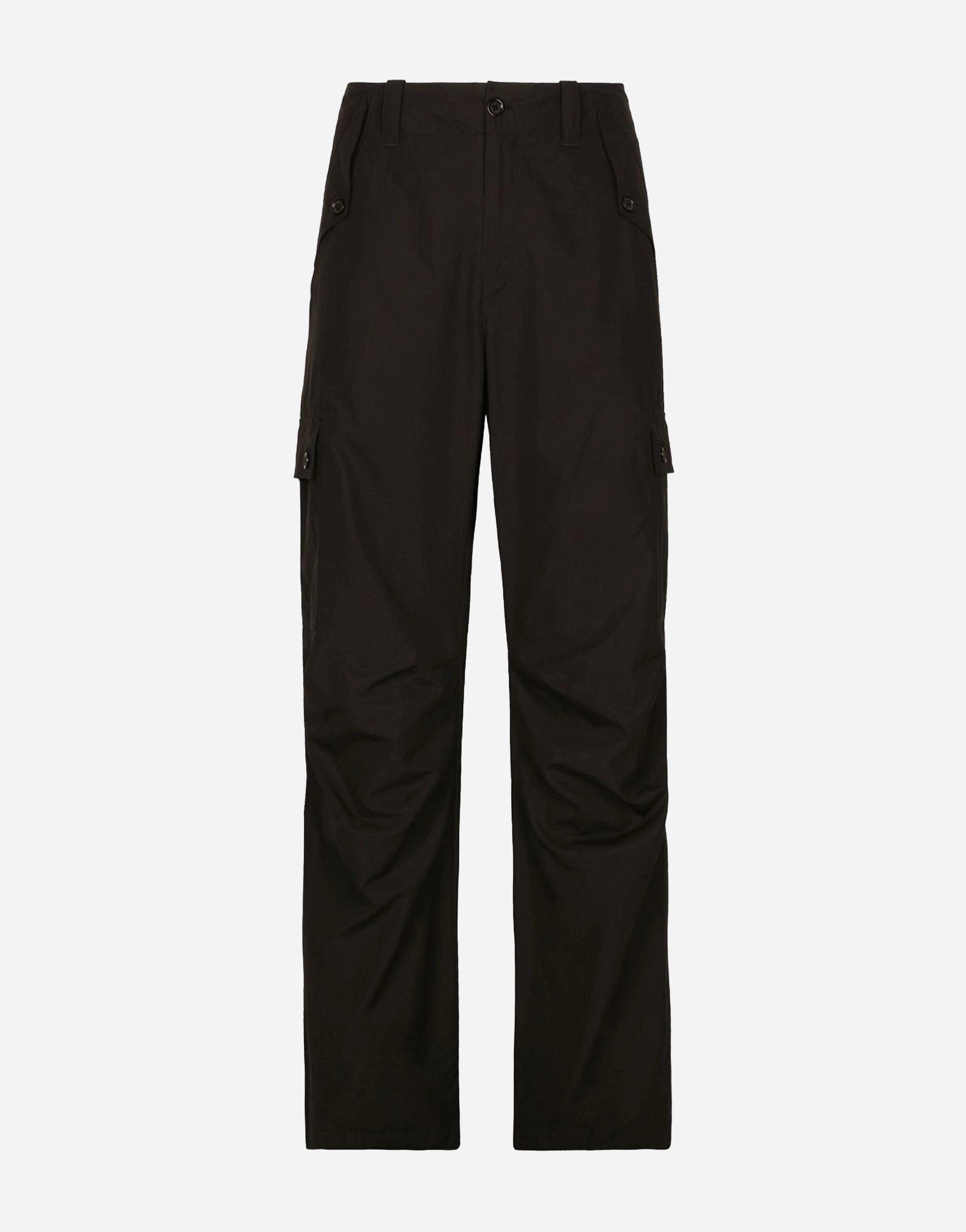 Dolce & Gabbana Cargo-Pocket Logo-Plaque Cotton Pants