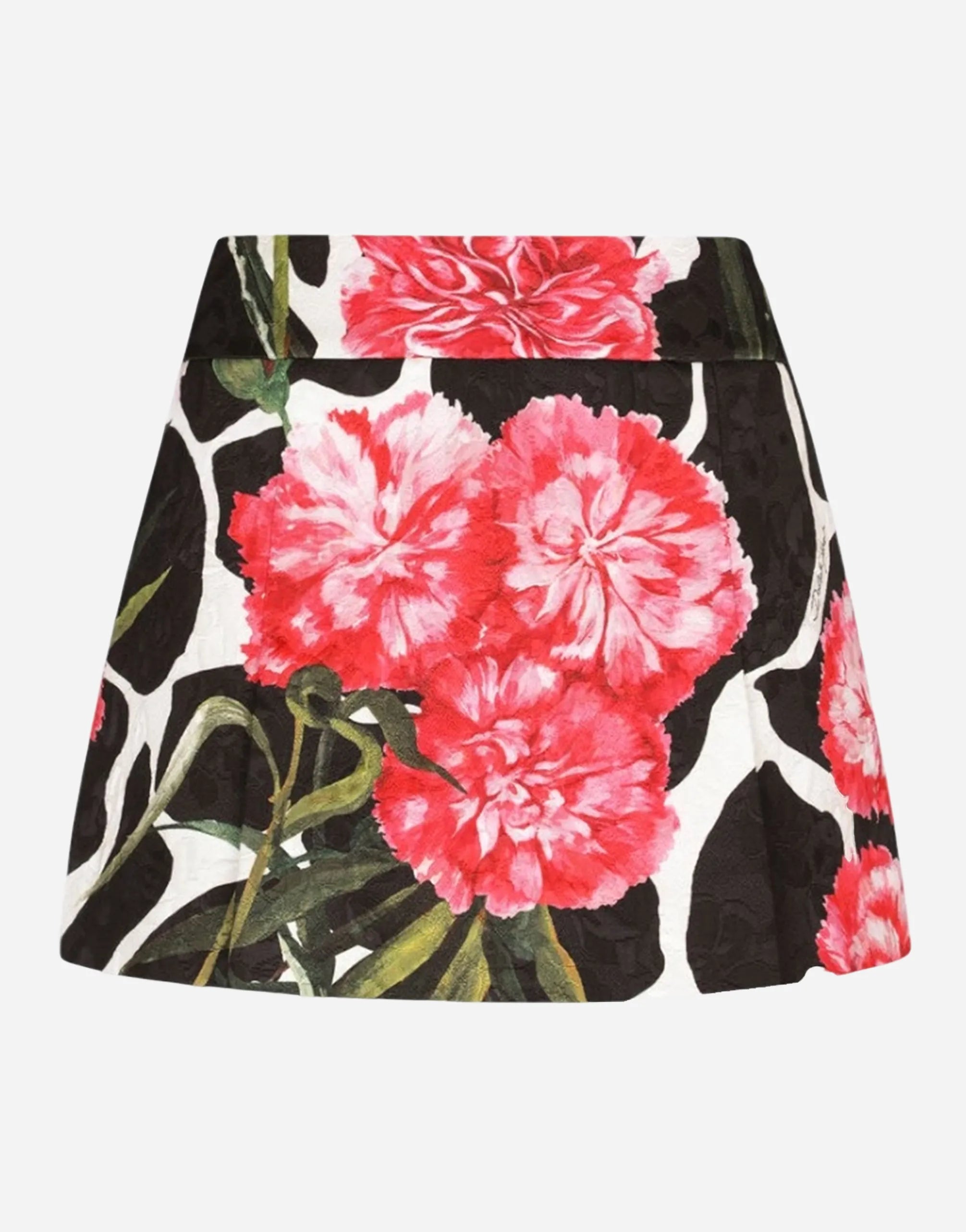 Dolce & Gabbana Carnation Print Mini Skirt