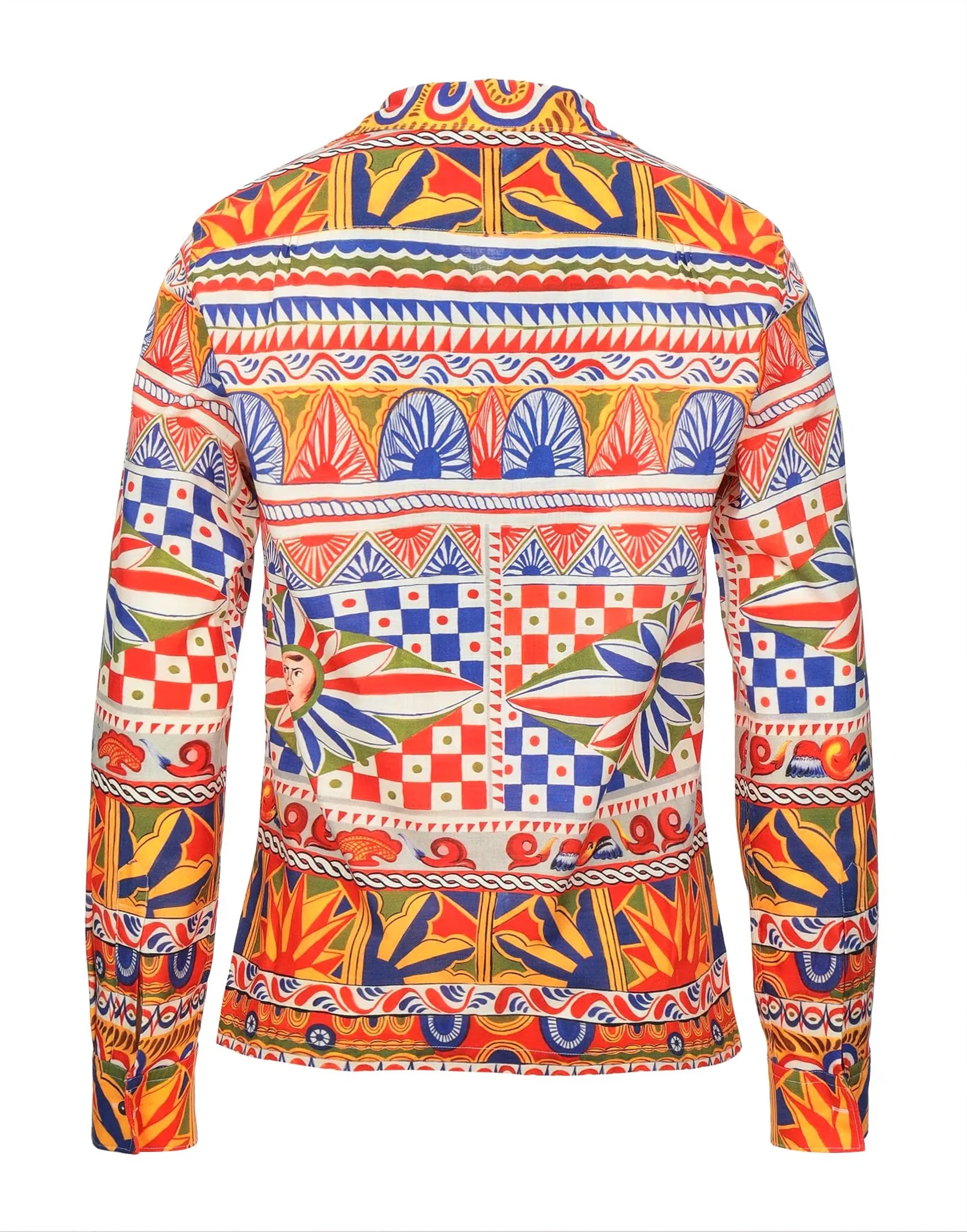 Dolce & Gabbana Carretto Multicolour Print Long Sleeve Shirt